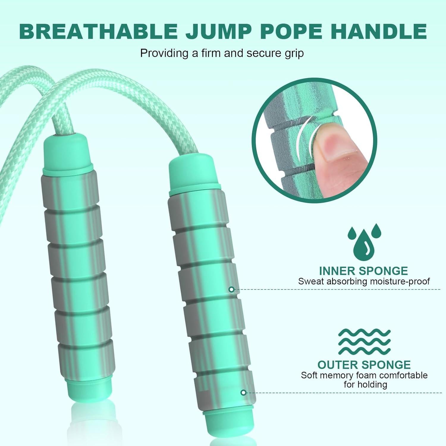 Cuerda de Salto AUMCDIK Ajustable con Peso para Fitness