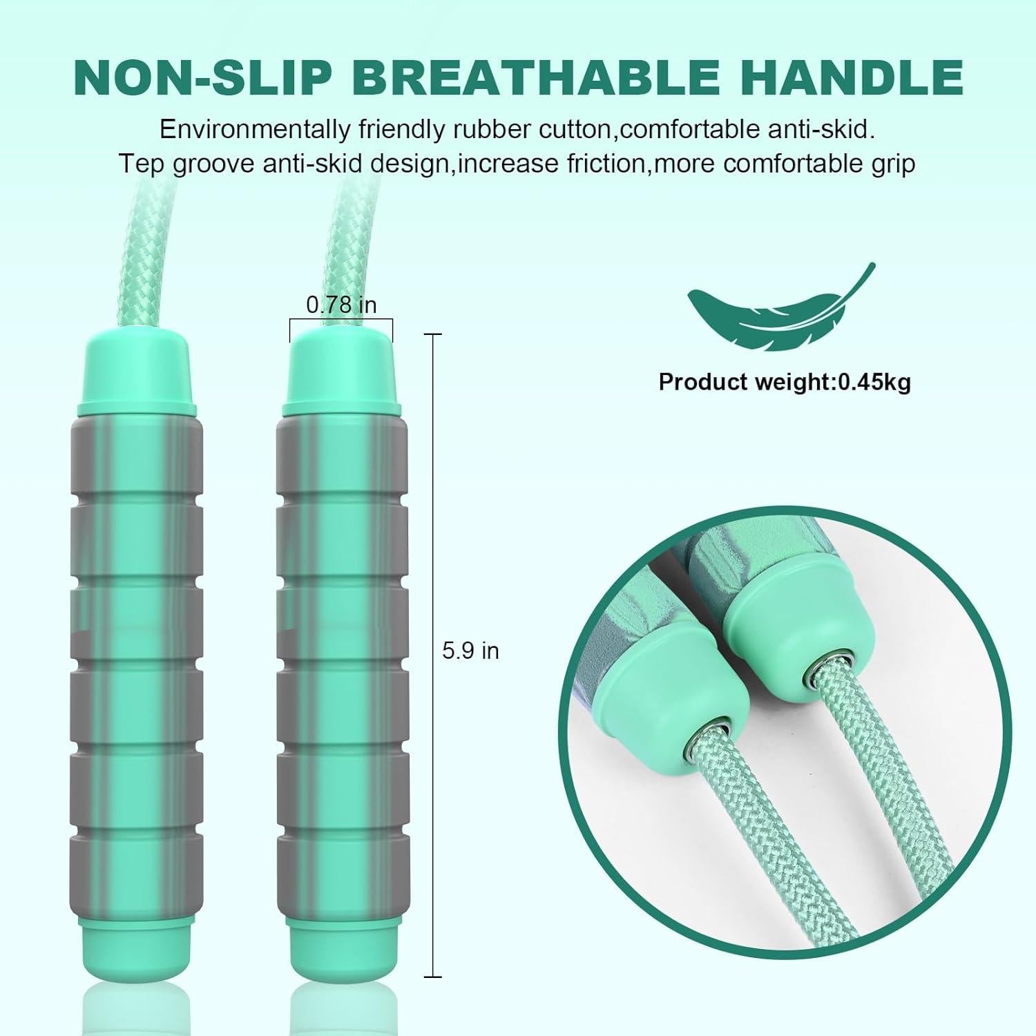 Cuerda de Salto AUMCDIK Ajustable con Peso para Fitness