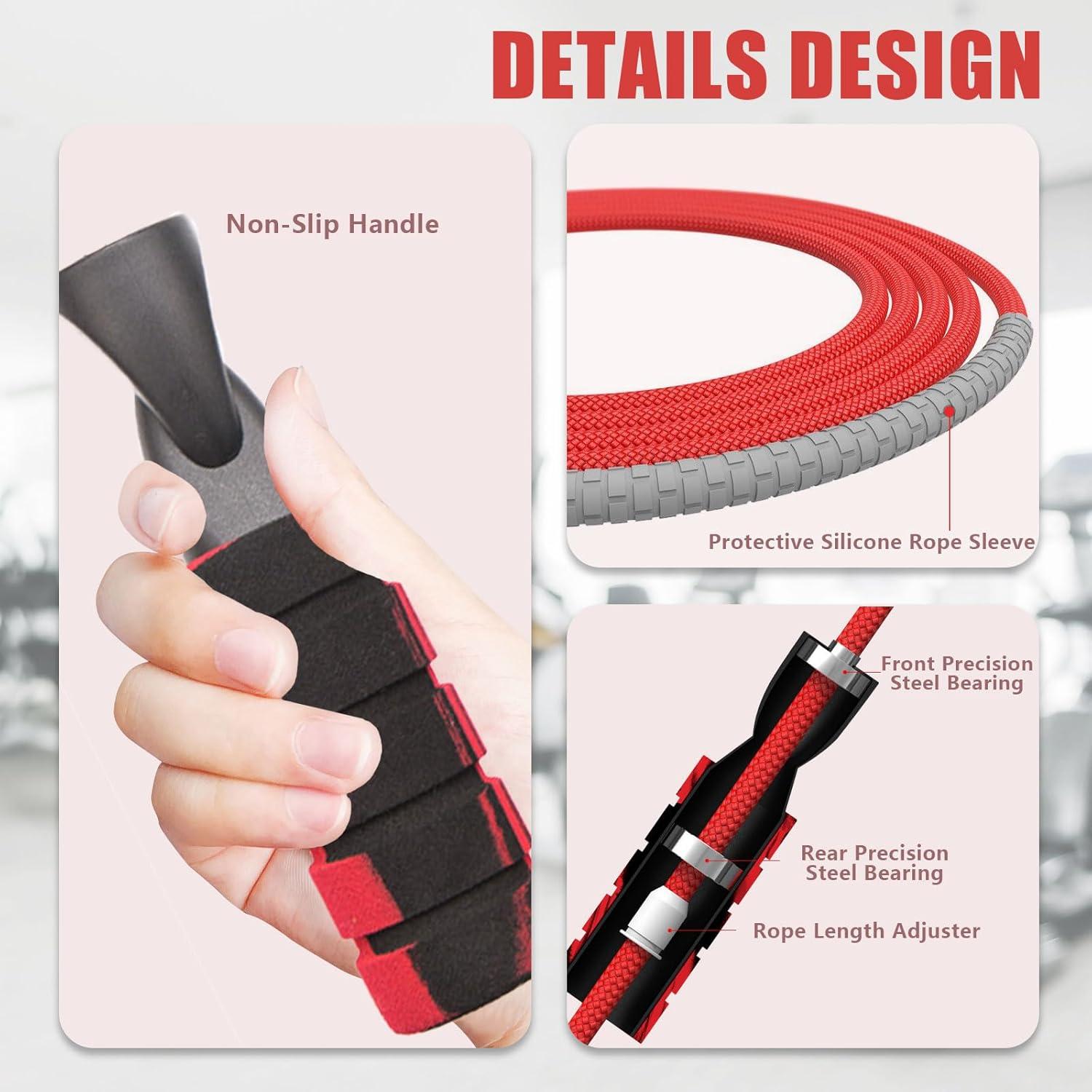 Cuerda de Saltar Ajustable Agorizeo 3m Algodón Antideslizante