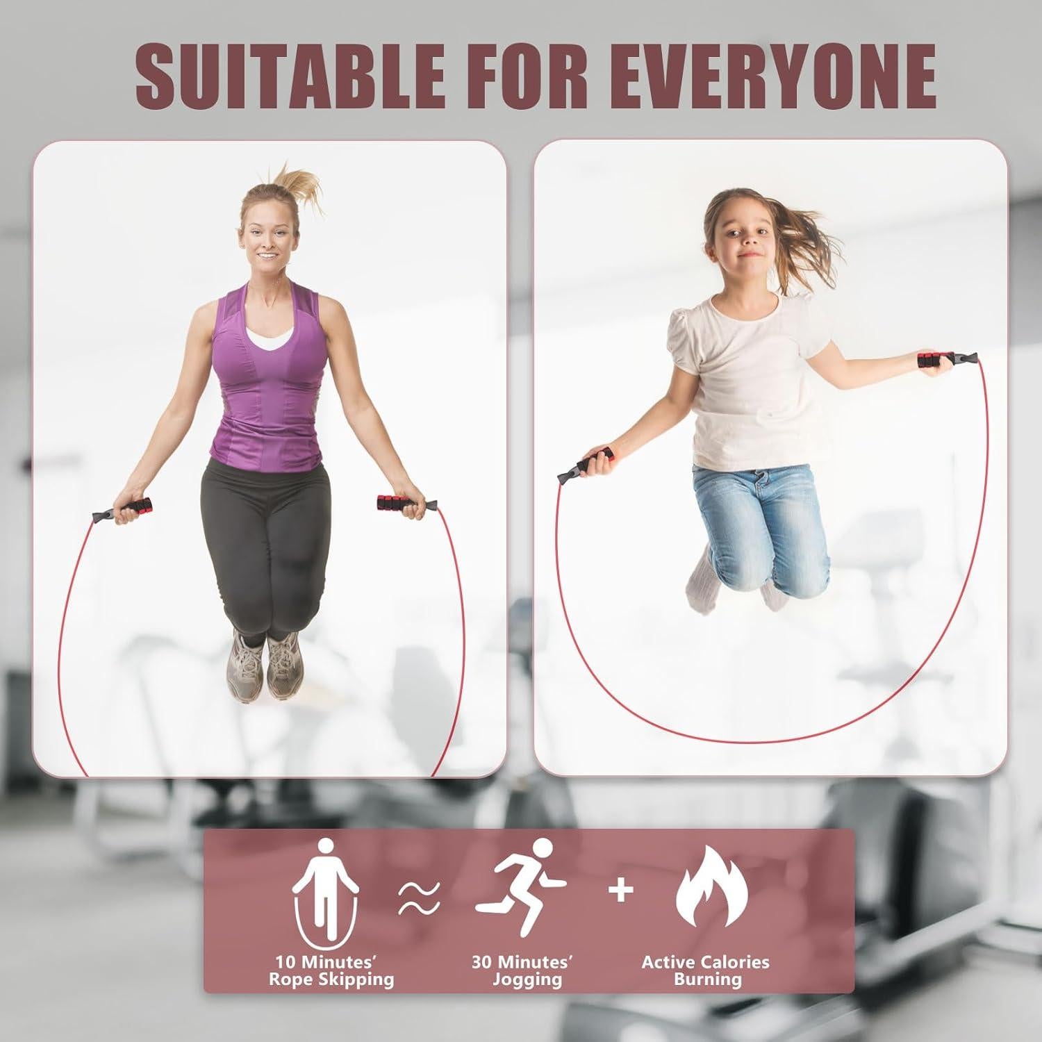 Cuerda de Saltar Ajustable Agorizeo 3m Algodón Antideslizante