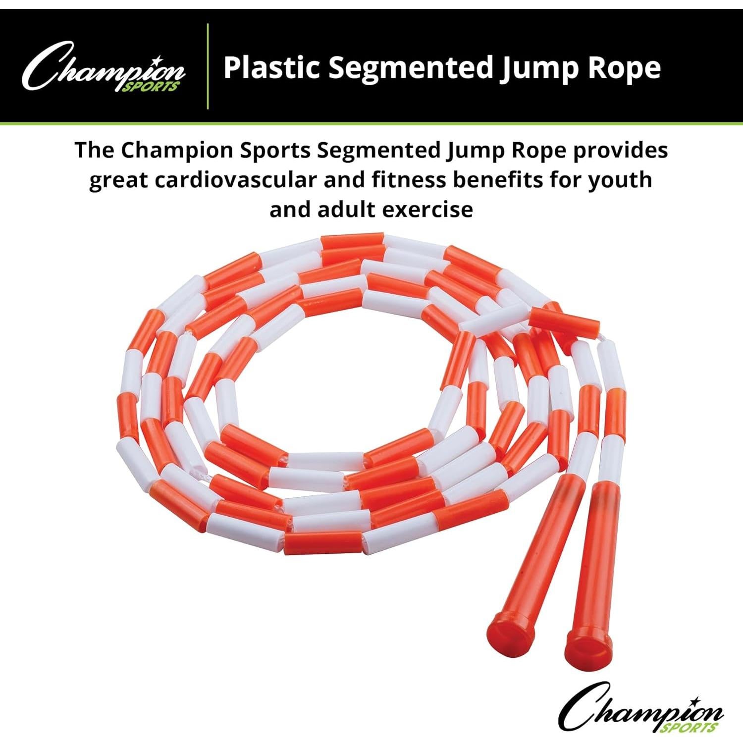 Cuerda de Salto Segmentada Champion Sports 3.05 m Naranja