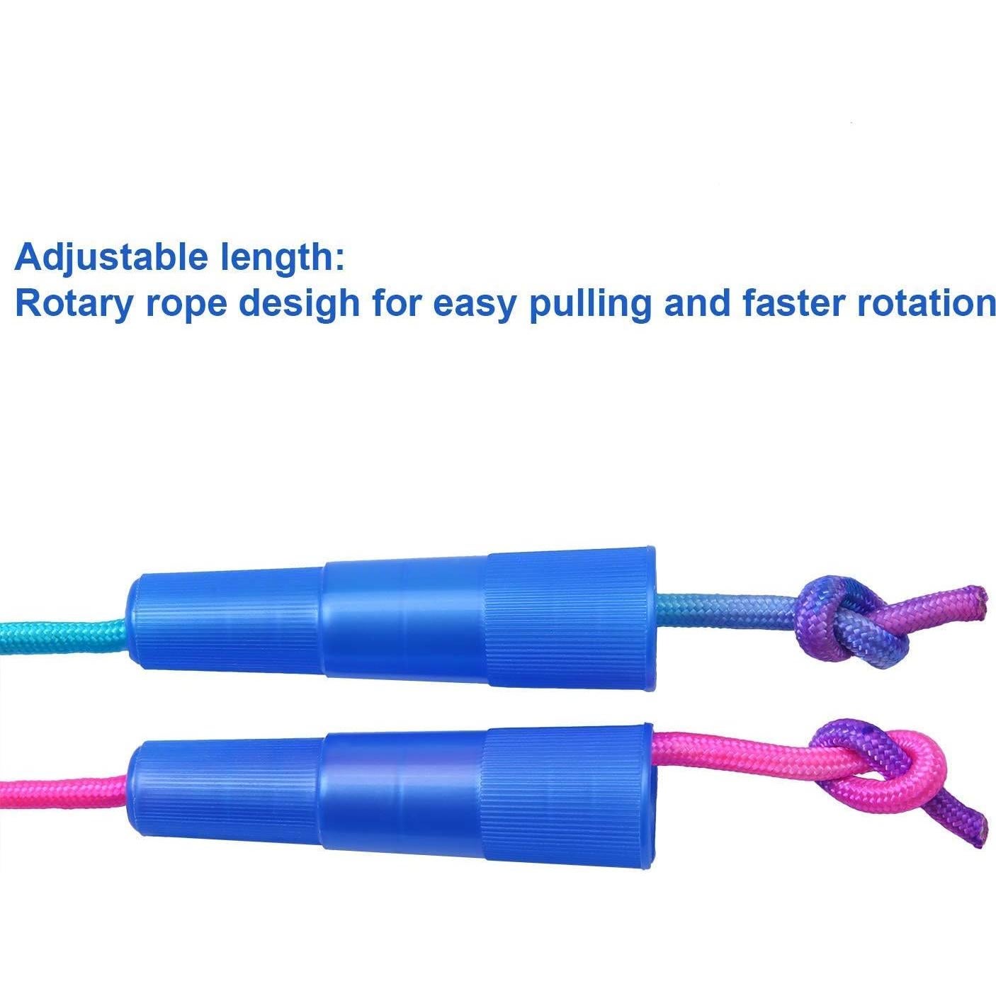 Set de 6 Cuerdas de Saltar Ajustables Elcoho Arcoíris 2.18m