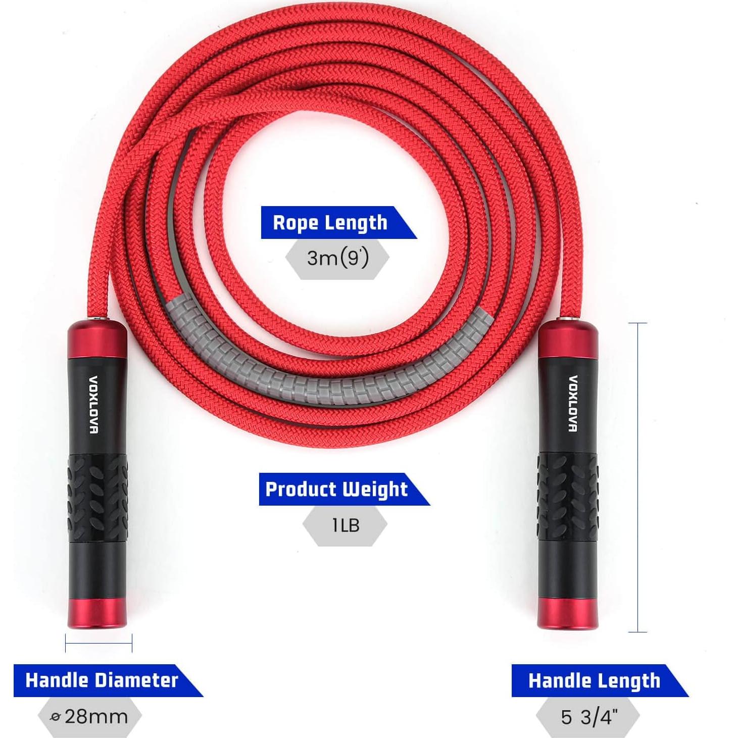 Cuerda de Salto Pesada VOXLOVA 3m Ajustable Antideslizante