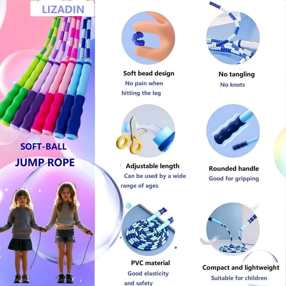 Cuerda de Saltar LIZADIN Ajustable 2.8m para Niños y Adultos
