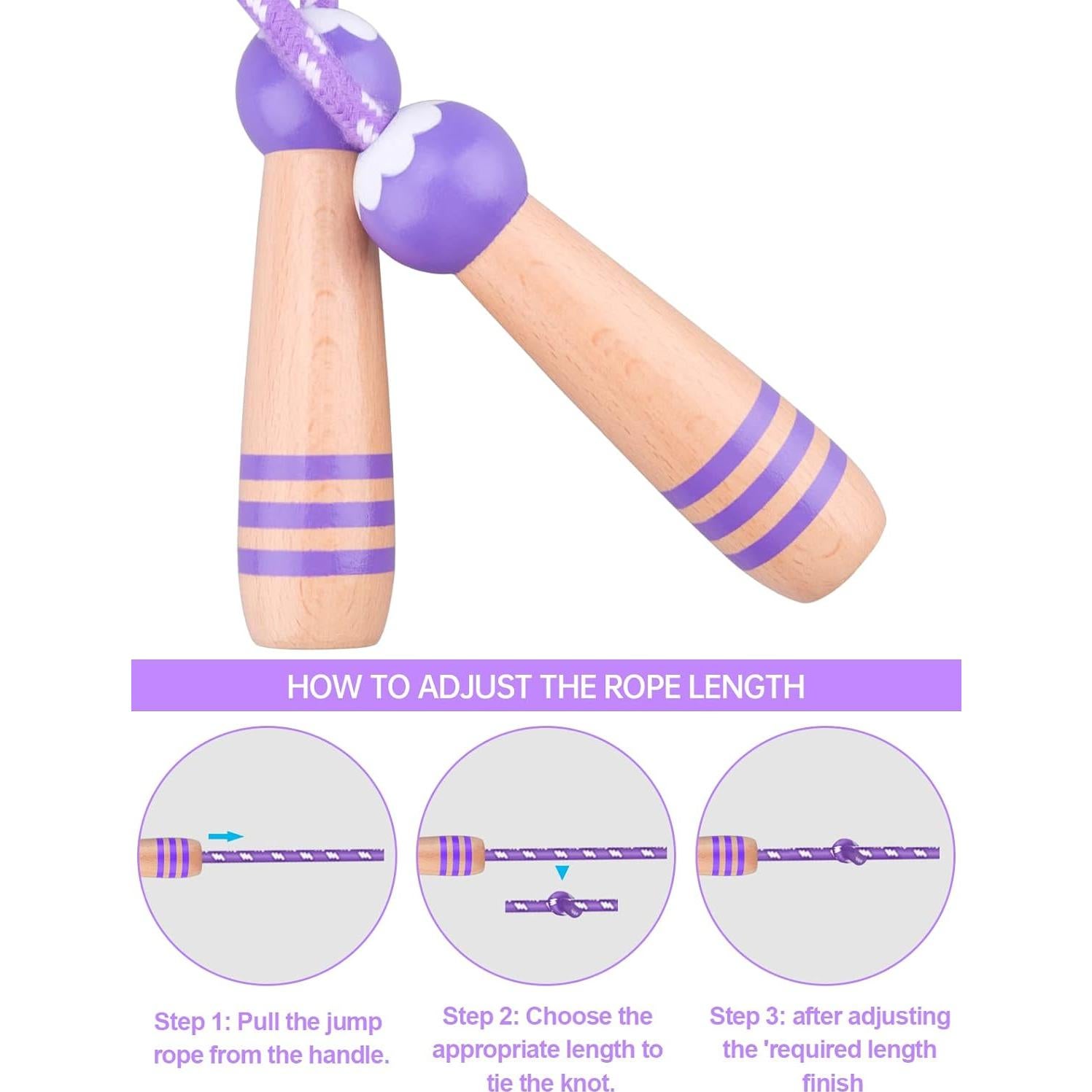 Cuerda de saltar ajustable Lorvain para niños - 2.6m