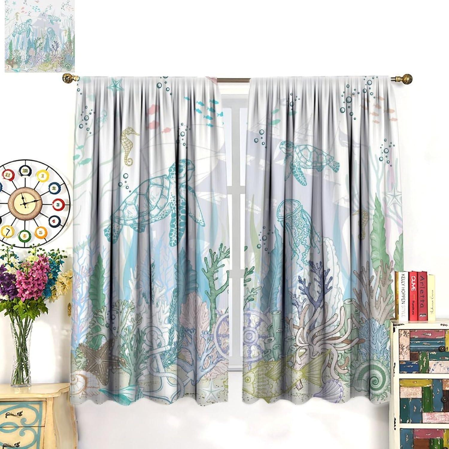 Cortinas AAVEUP Acuarela Tortuga Marina 54x114cm 30% Luz