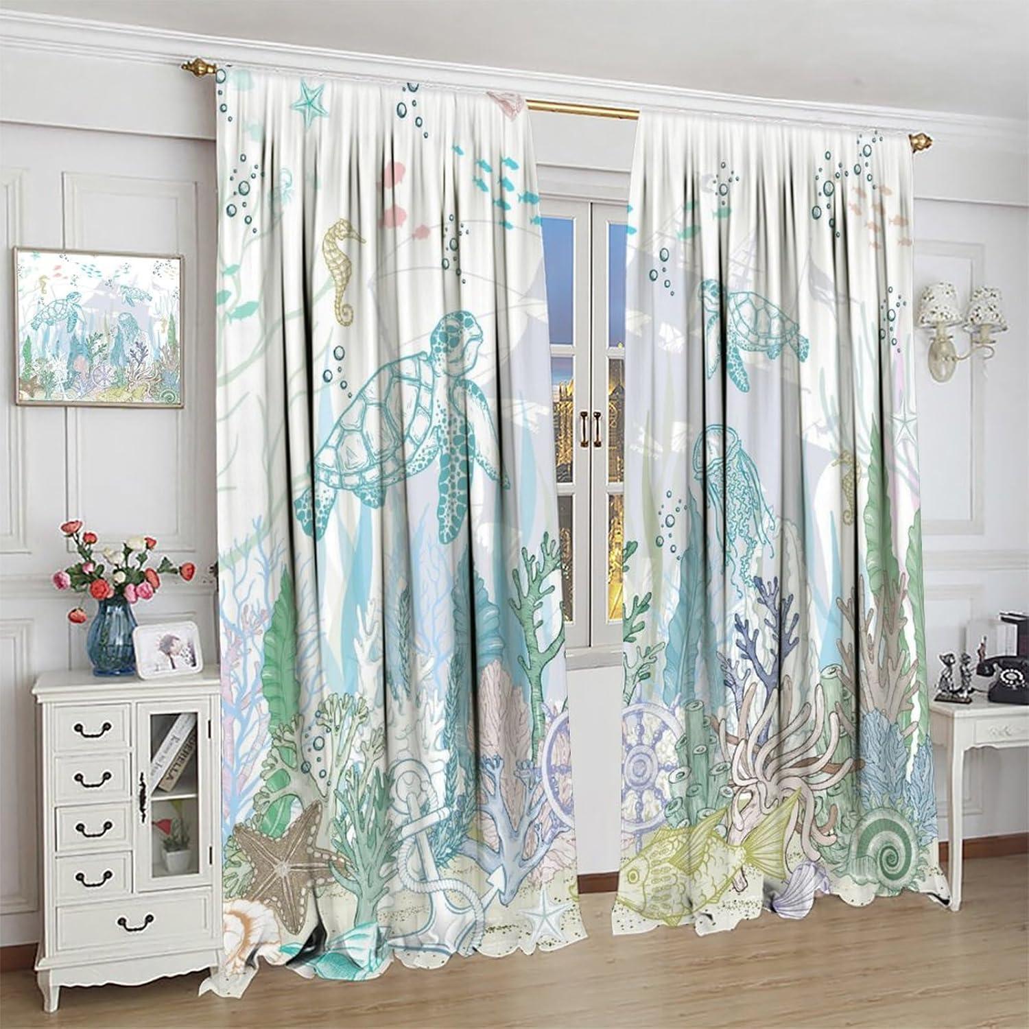 Cortinas AAVEUP Acuarela Tortuga Marina 54x114cm 30% Luz