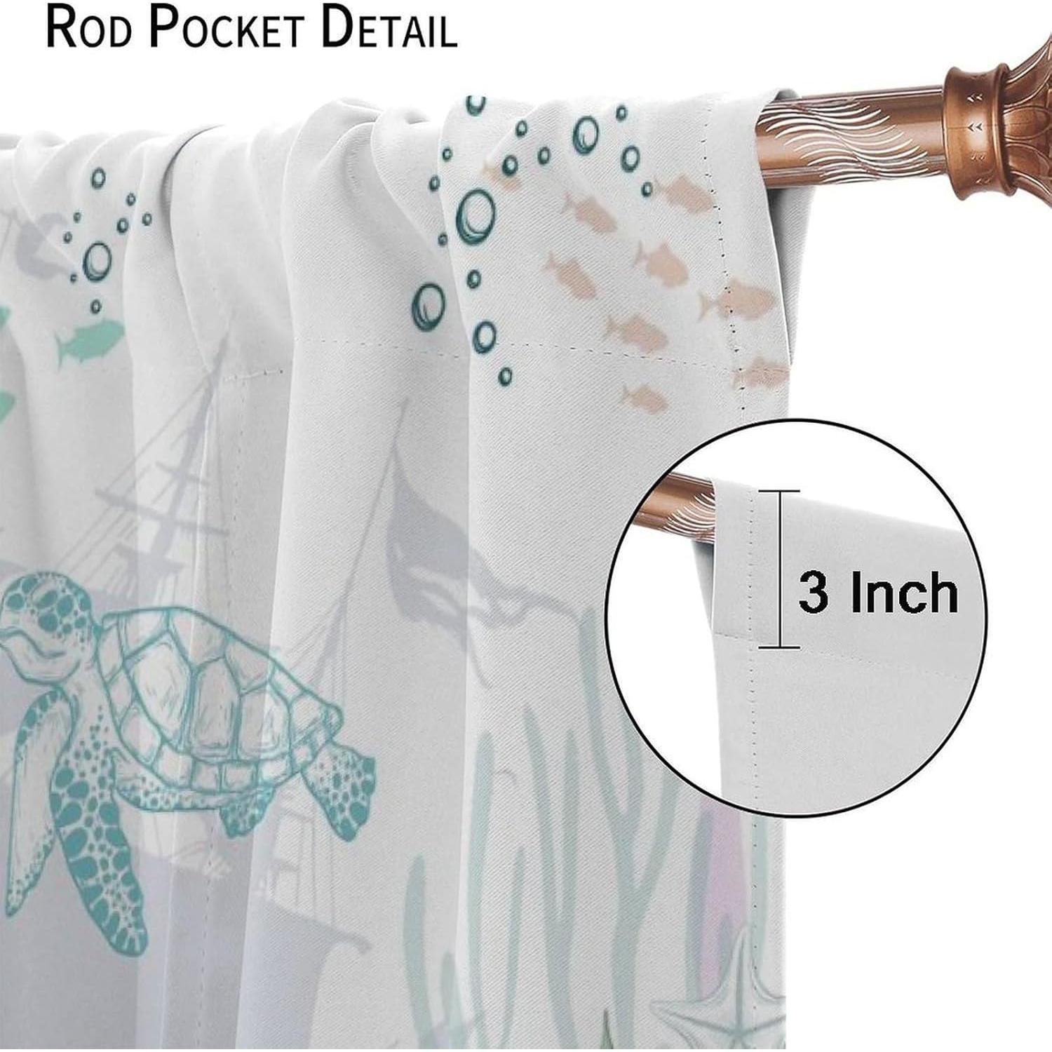 Cortinas AAVEUP Acuarela Tortuga Marina 54x114cm 30% Luz