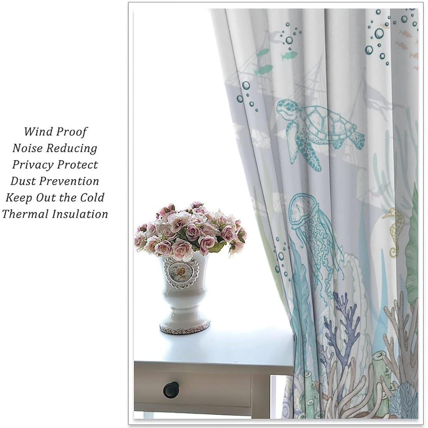 Cortinas AAVEUP Acuarela Tortuga Marina 54x114cm 30% Luz