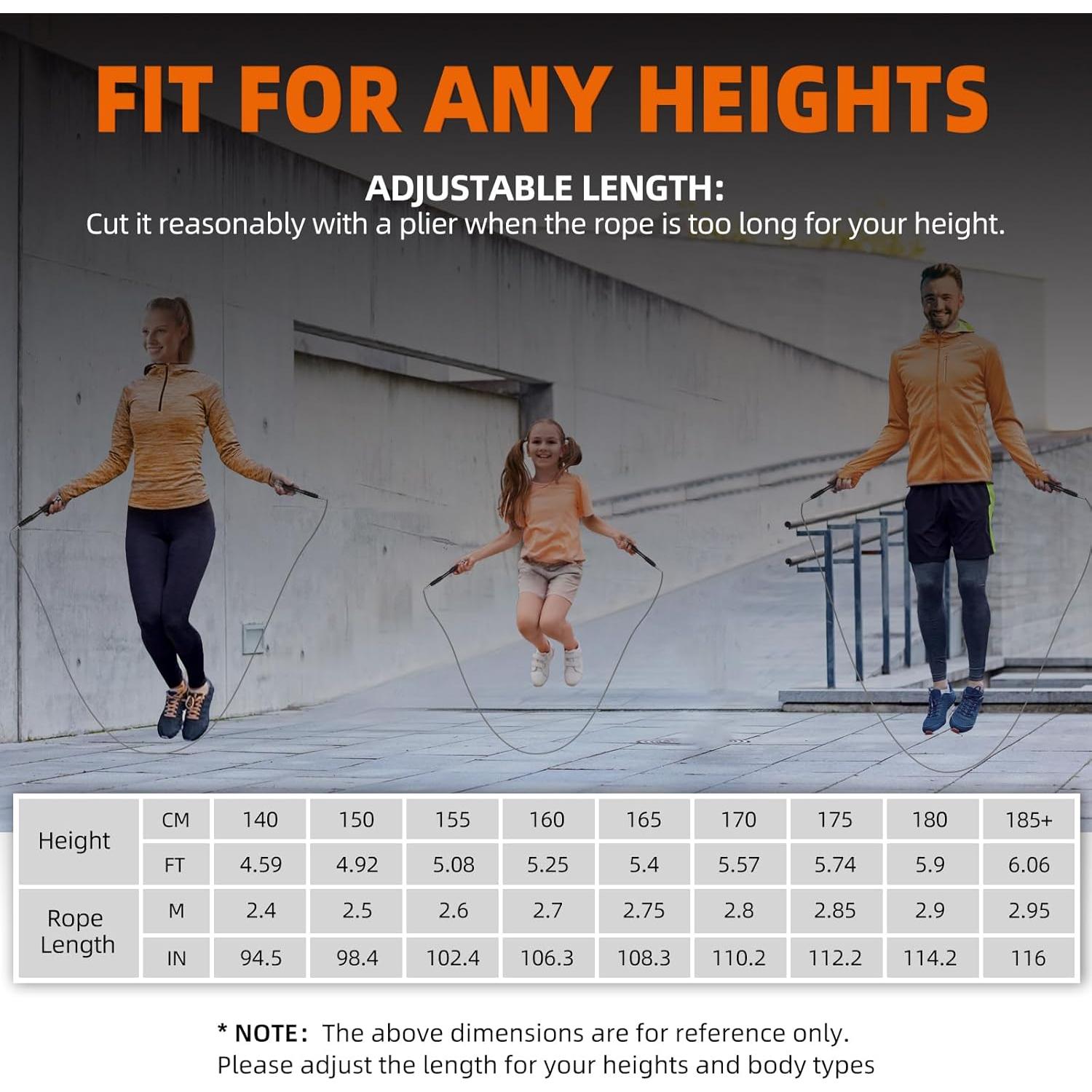 Cuerda de Salto Rápida GUMWIG con Peso Ajustable y Longitud Regulable