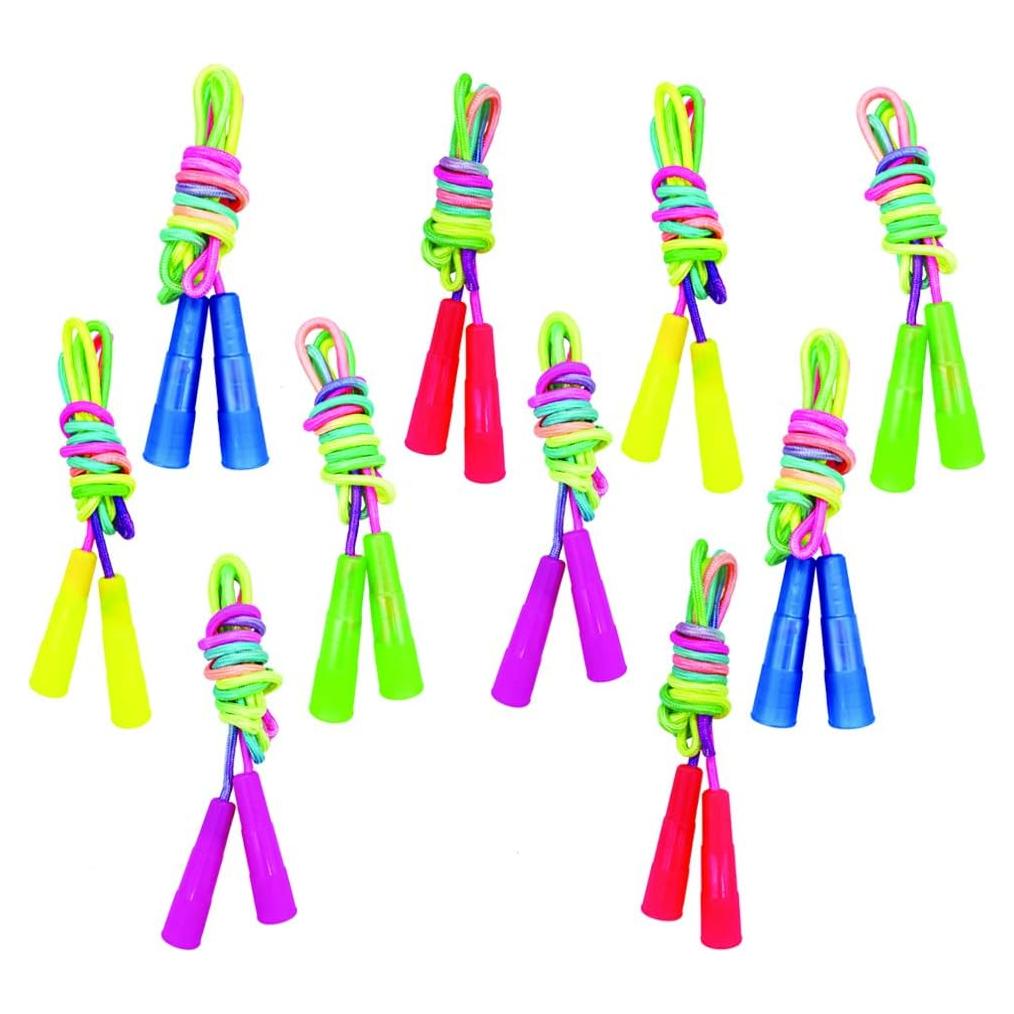 Juego de 10 cuerdas de saltar Baaxxango 2.18m nylon multicolor