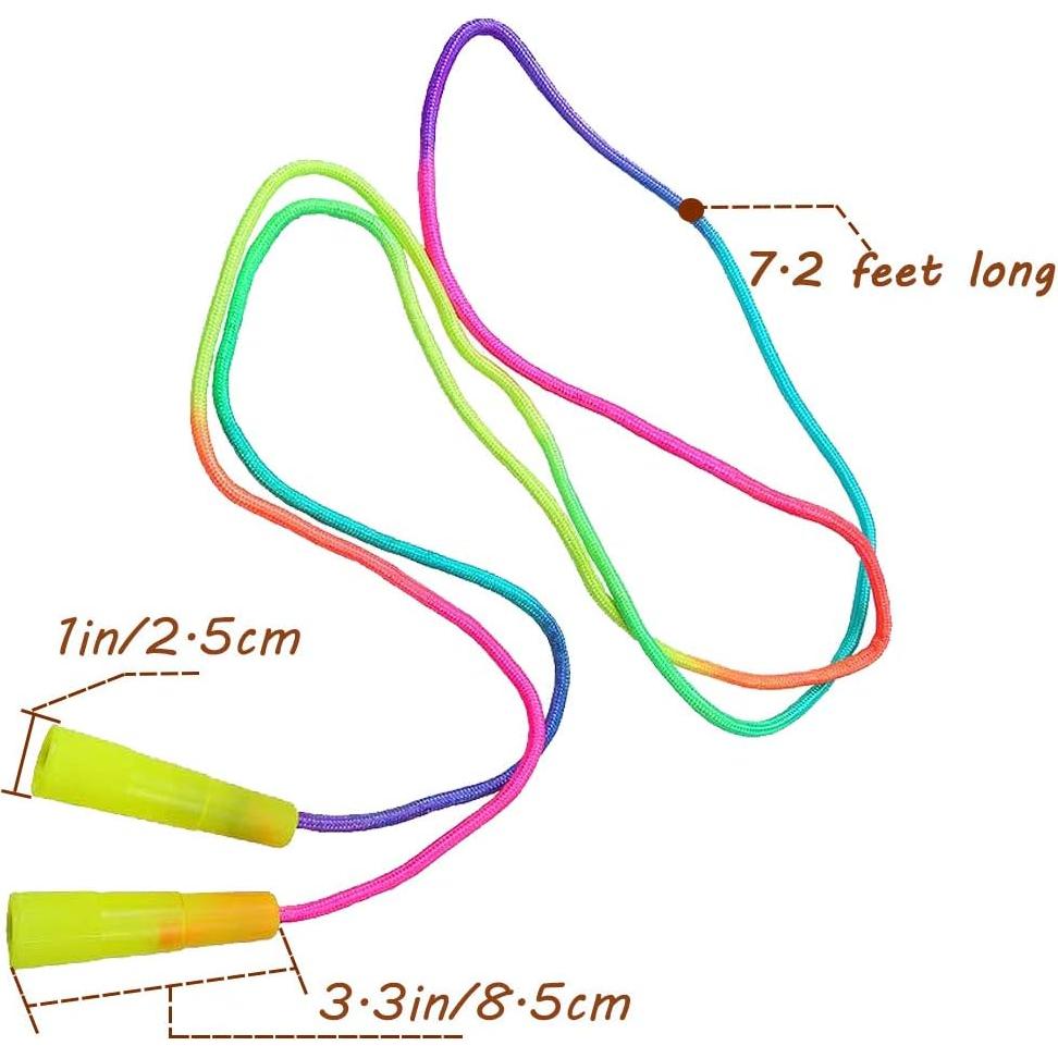 Juego de 10 cuerdas de saltar Baaxxango 2.18m nylon multicolor