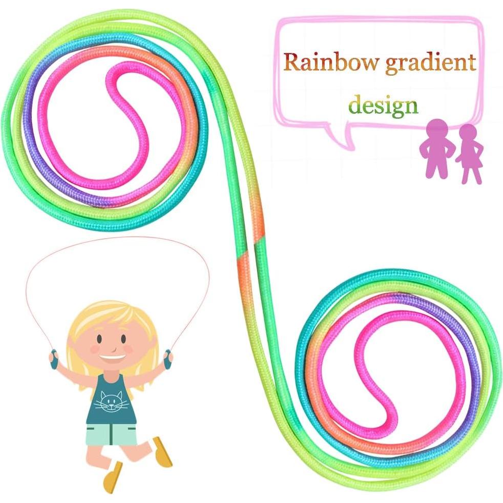 Juego de 10 cuerdas de saltar Baaxxango 2.18m nylon multicolor