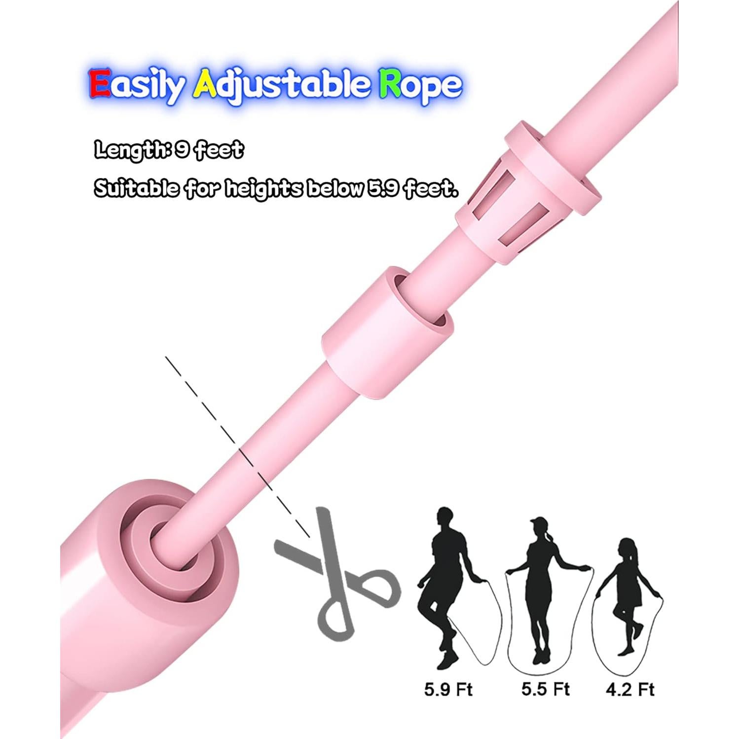 Cuerda de Saltar Ajustable AIZIYUO para Niños - 4 Piezas PVC