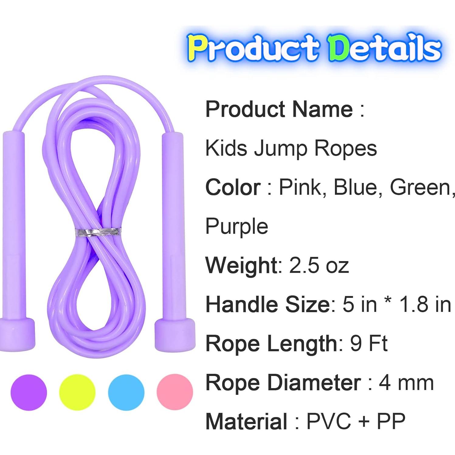 Cuerda de Saltar Ajustable AIZIYUO para Niños - 4 Piezas PVC