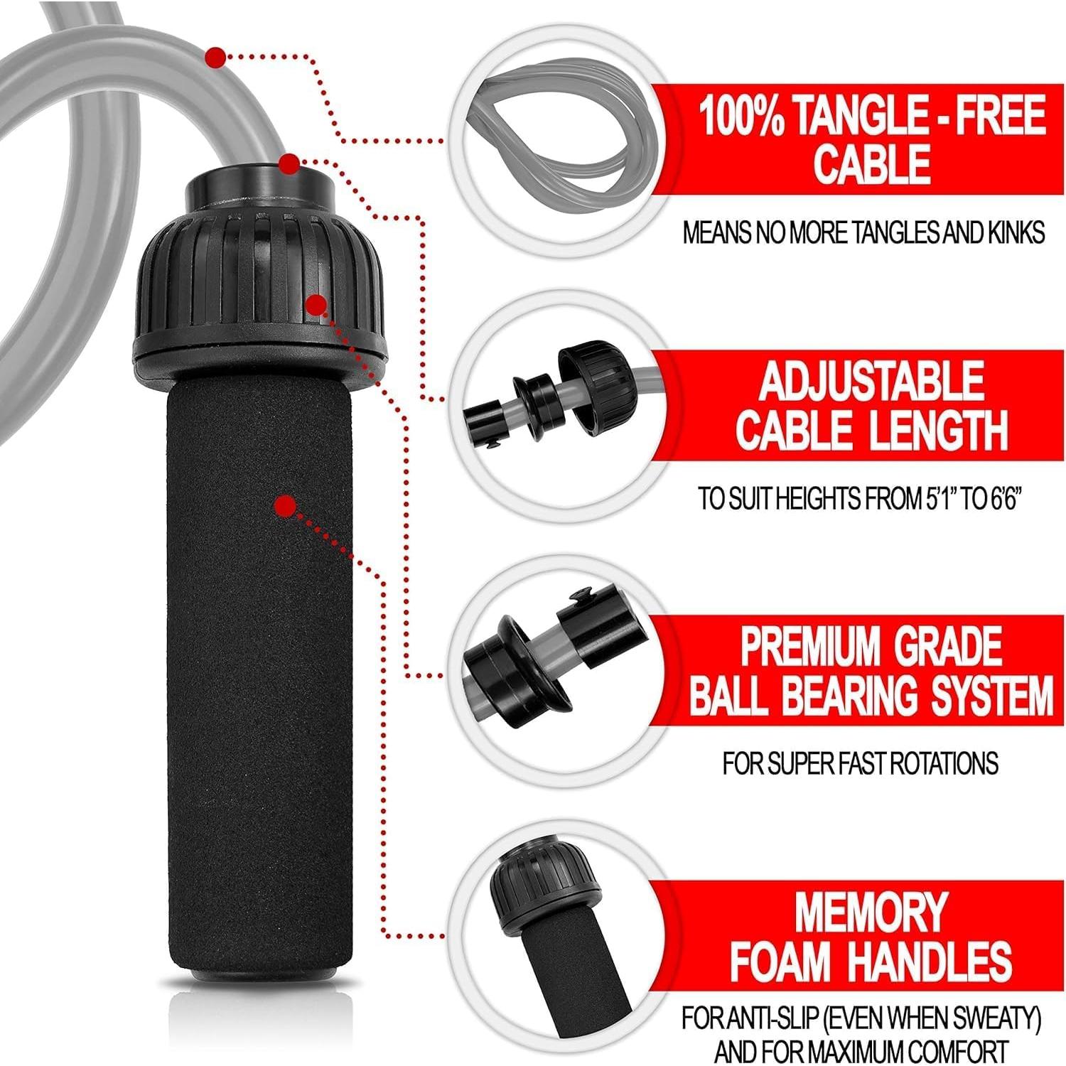 Cuerda de Salto con Peso N1Fit 0.45kg Ajustable para Fitness