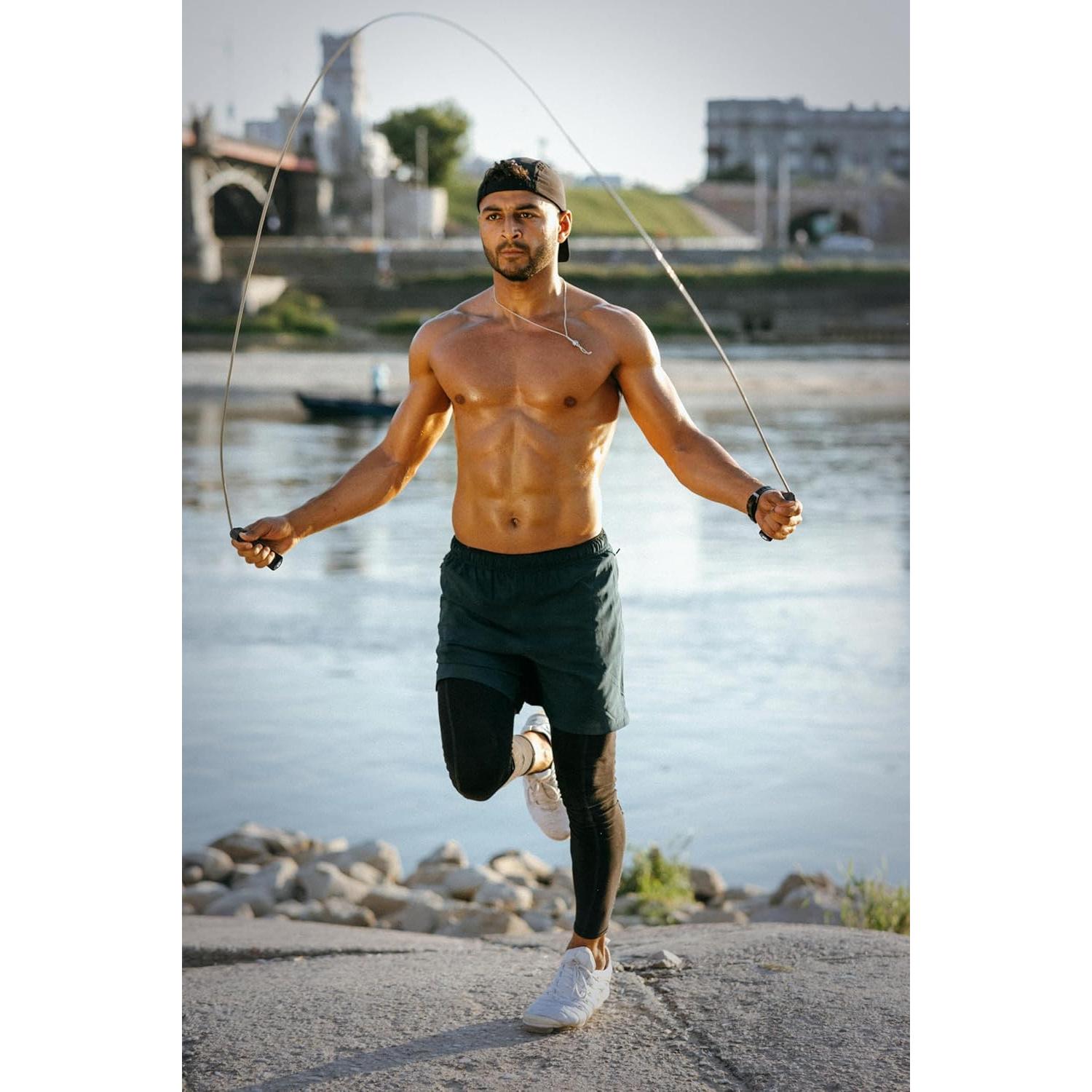 Cuerda de Salto con Peso N1Fit 0.45kg Ajustable para Fitness