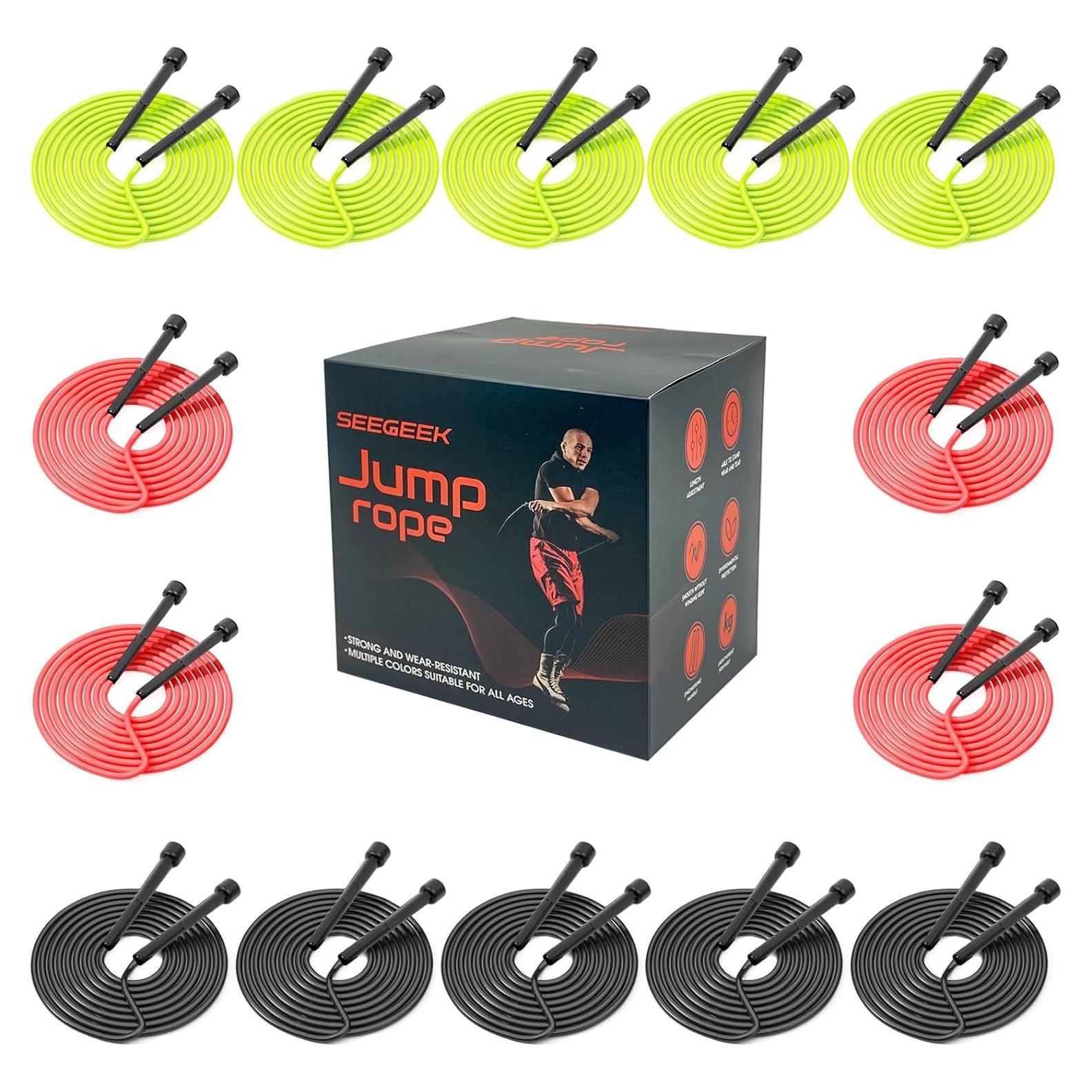 Cuerdas de Salto Ajustables PVC 14 Piezas hellobozs