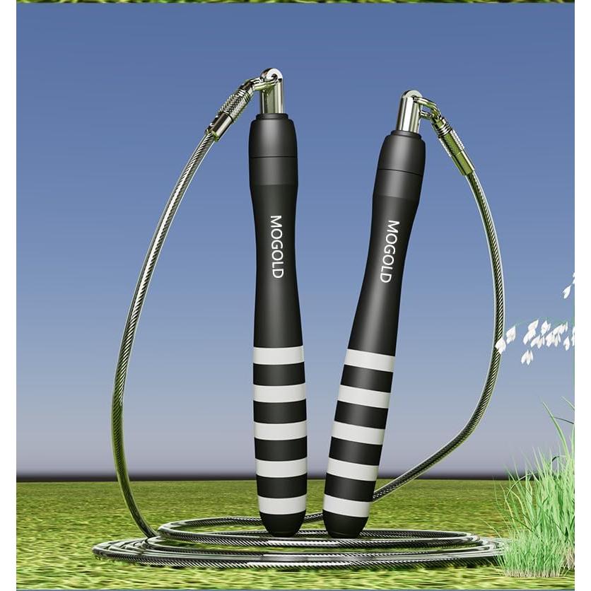 Cuerda de Salto Ajustable MOGOLD con 2 Cables para CrossFit