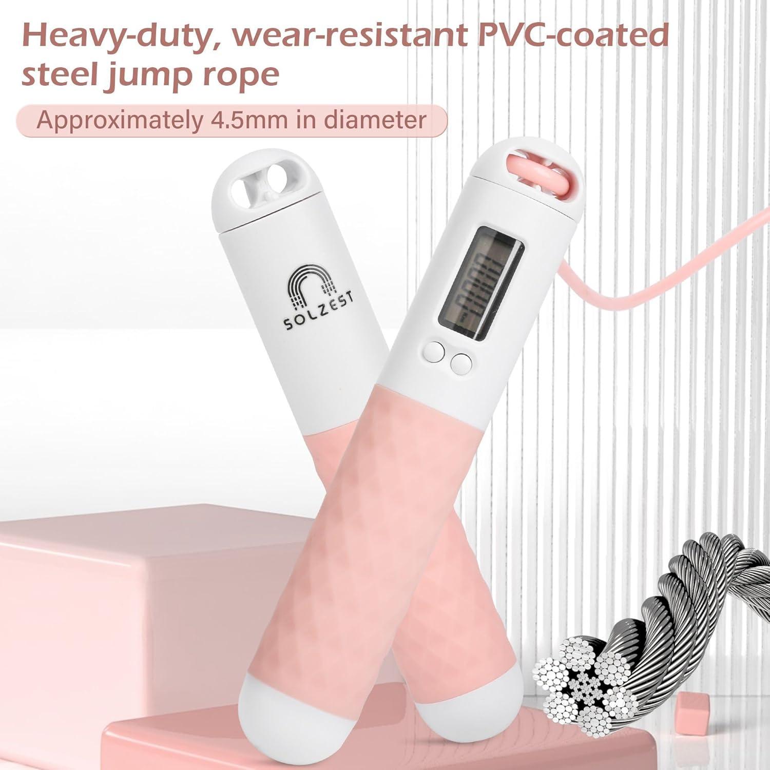 Cuerda de Salto Ajustable Solzest con Contador Digital LED