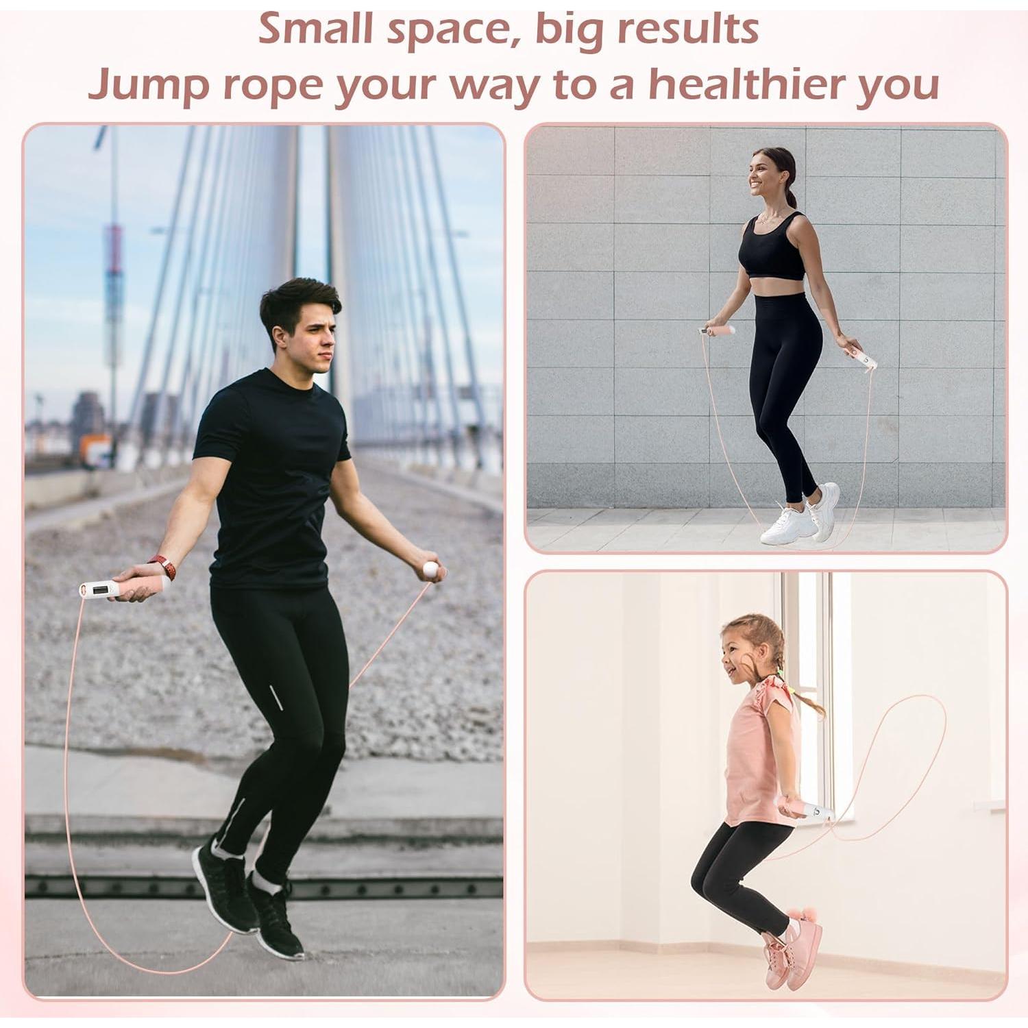 Cuerda de Salto Ajustable Solzest con Contador Digital LED