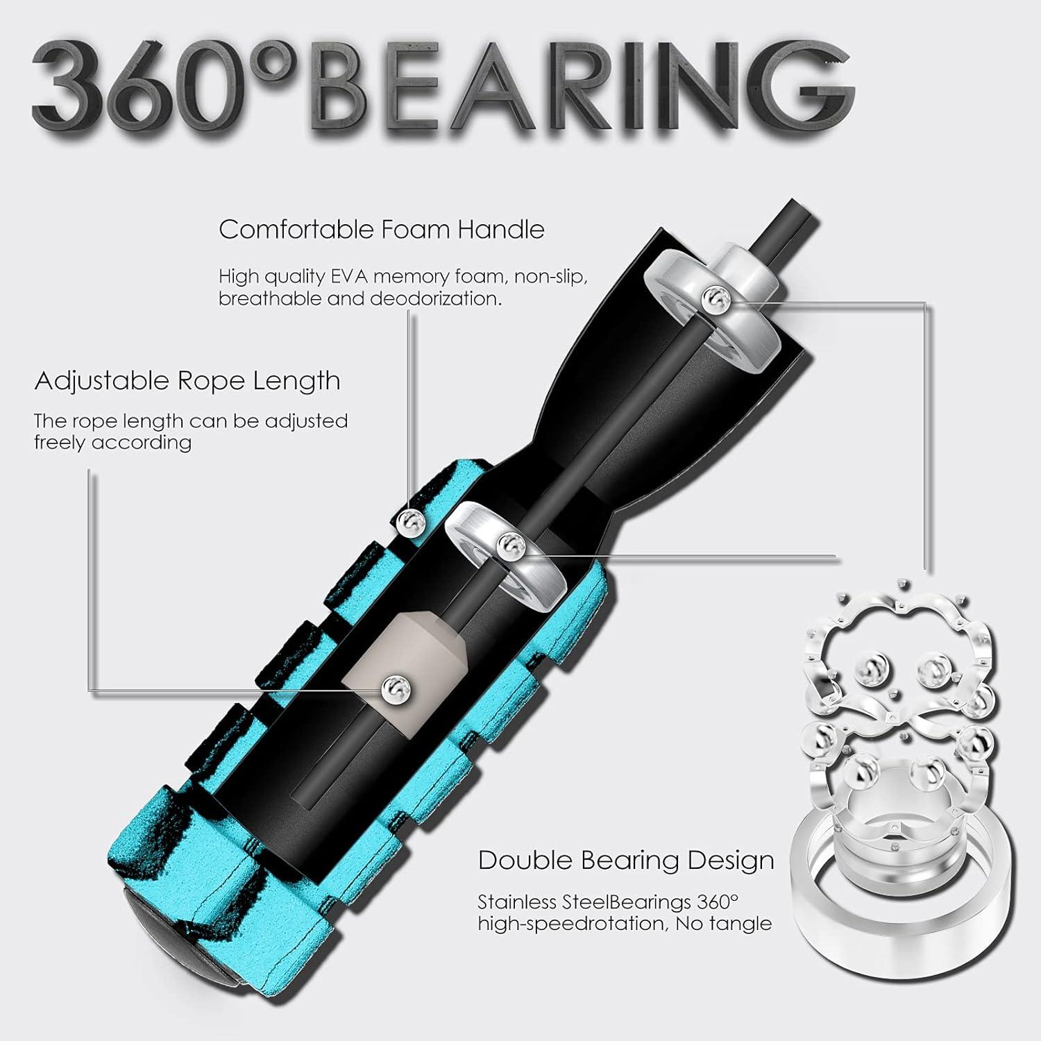 Cuerda de Salto Sin Cuerda VOPOCO Ajustable para Fitness