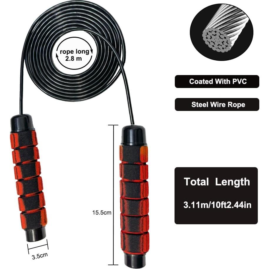 Cuerda de Salto Ajustable DYDSTRNG con Rodamientos para Fitness