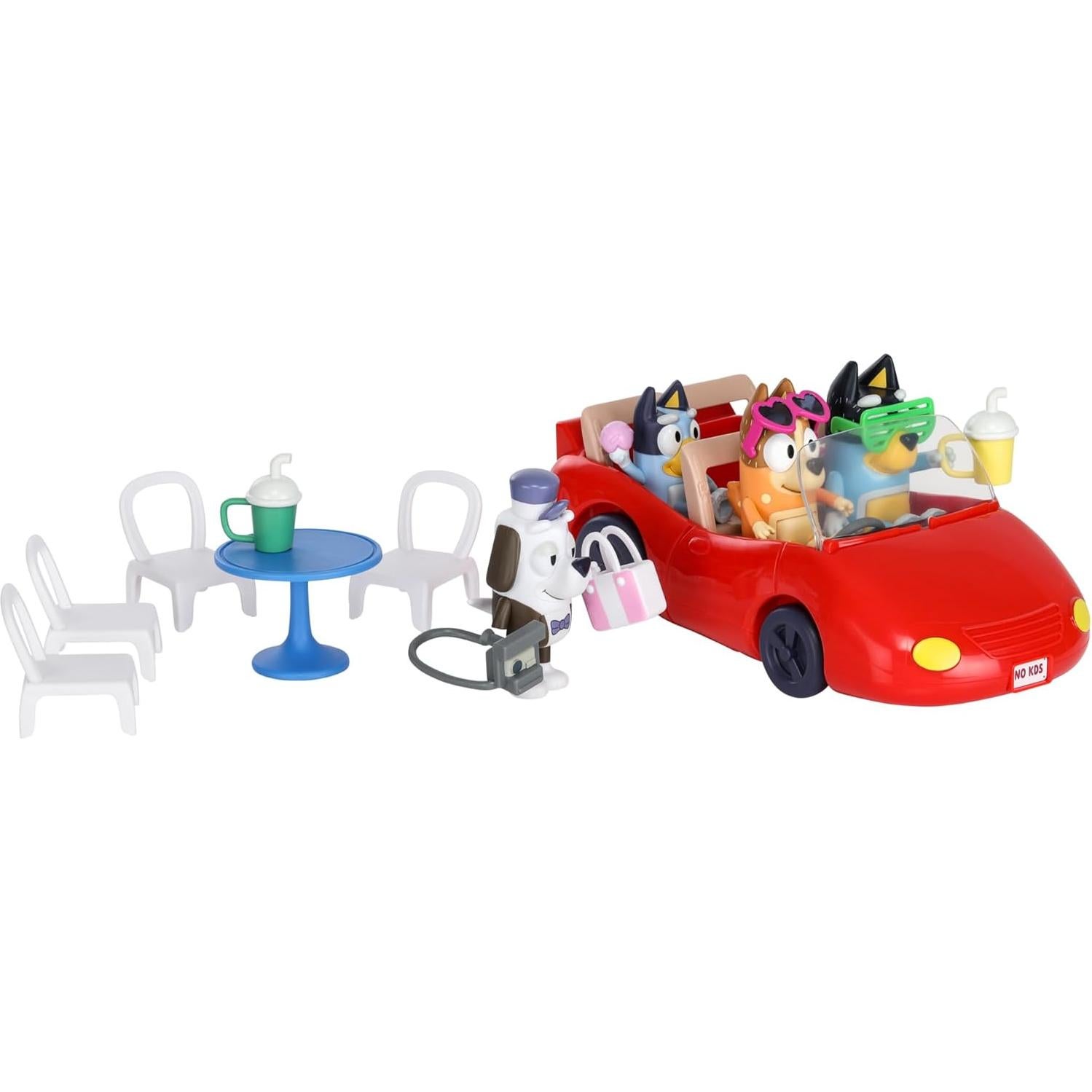 Vehículo Convertible de Escape Bluey + 4 Figuras + Accesorios