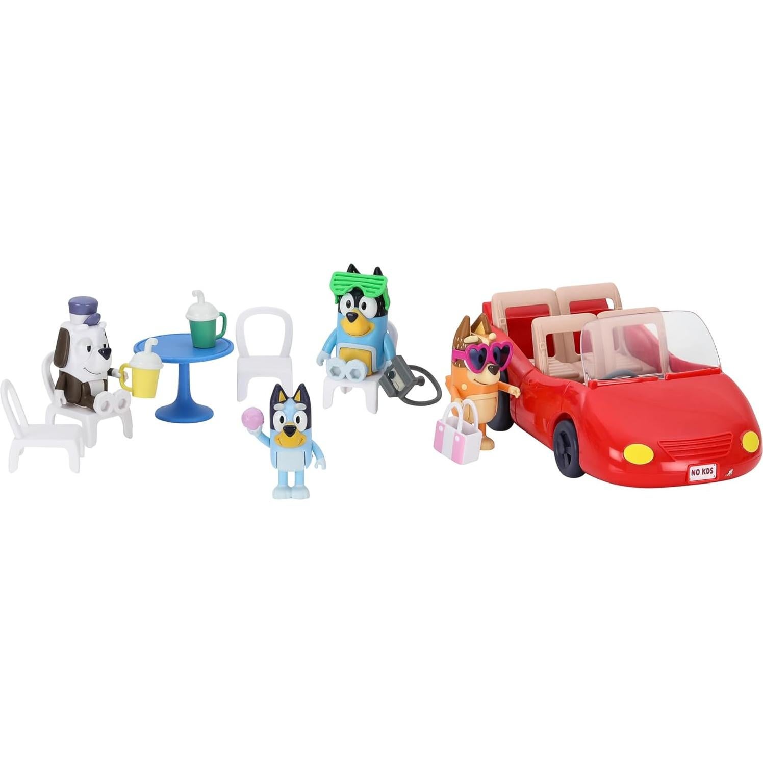 Vehículo Convertible de Escape Bluey + 4 Figuras + Accesorios