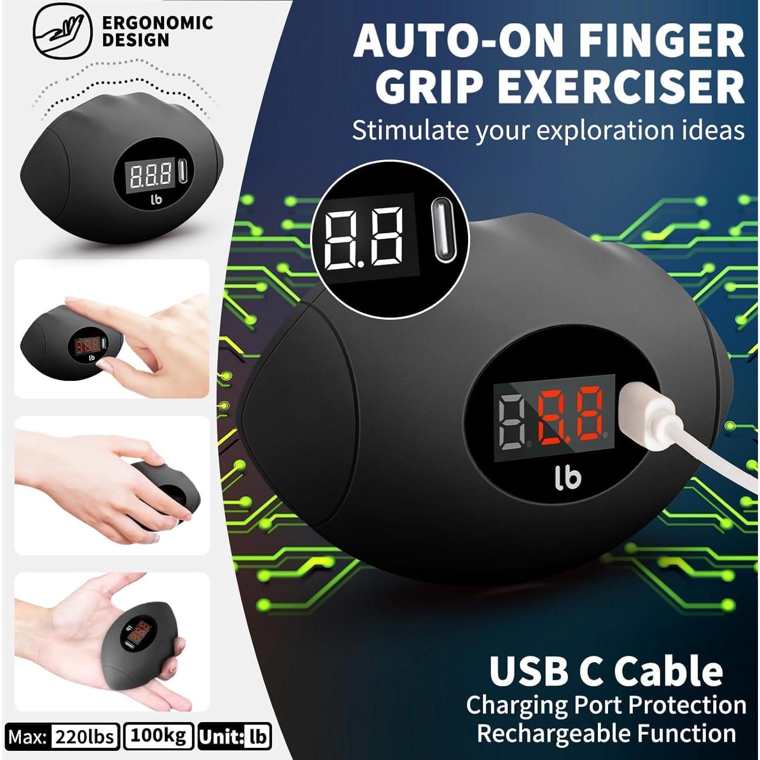 Fortalecedor de Agarre Digital DIOTUSS 100kg Ergonómico