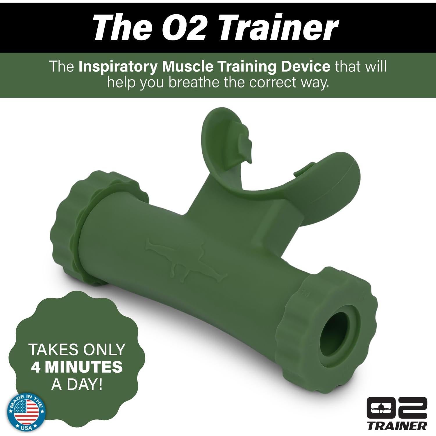 Entrenador Respiratorio O2Trainer Bas Rutten - Verde - 16 Tapas