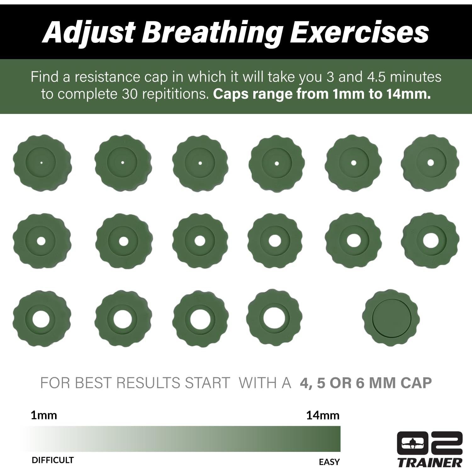 Entrenador Respiratorio O2Trainer Bas Rutten - Verde - 16 Tapas
