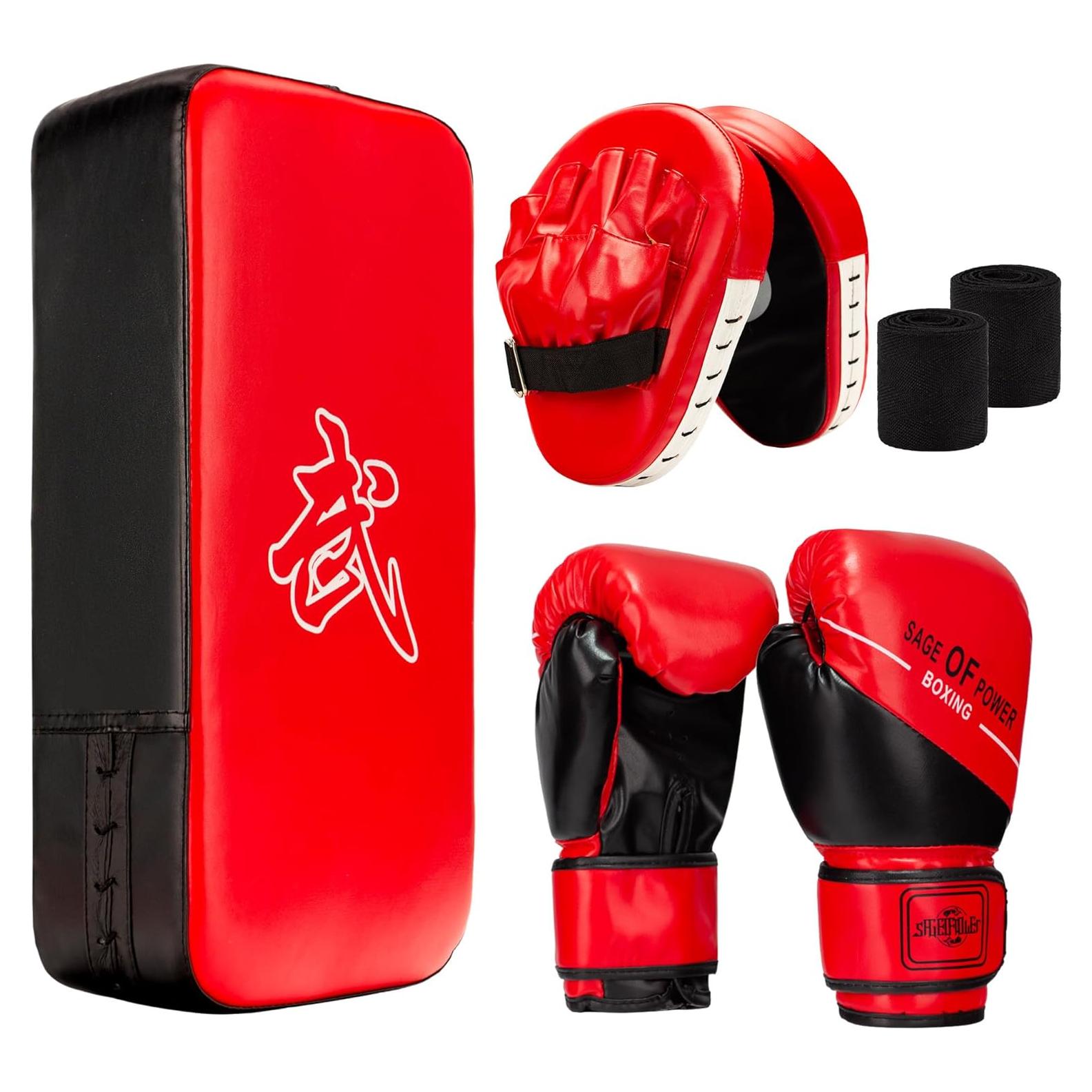 Set de Guantes de Boxeo ZERUIDM para Niños 4-en-1