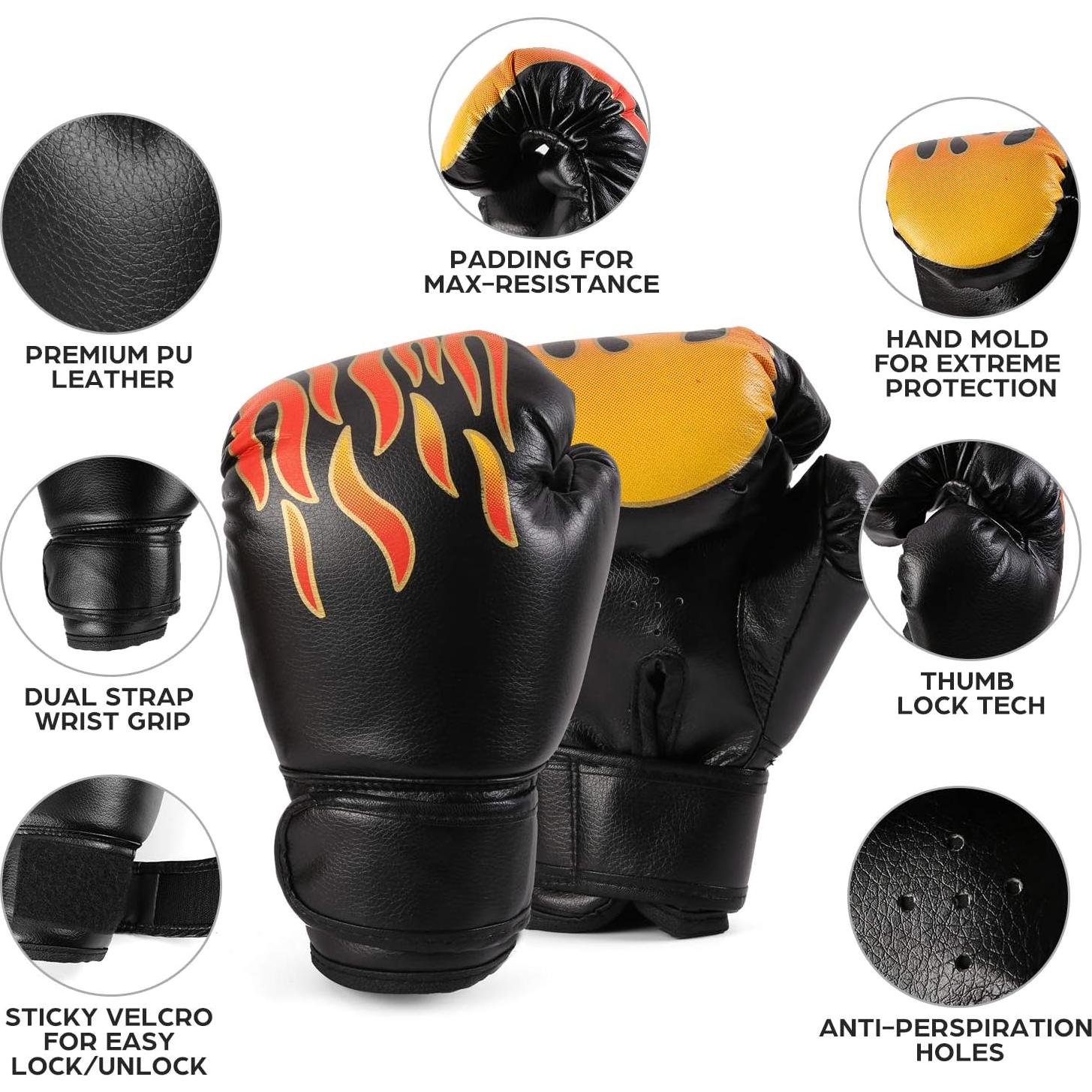 Set de Guantes de Boxeo y Mitones Odoland 6oz para Niños