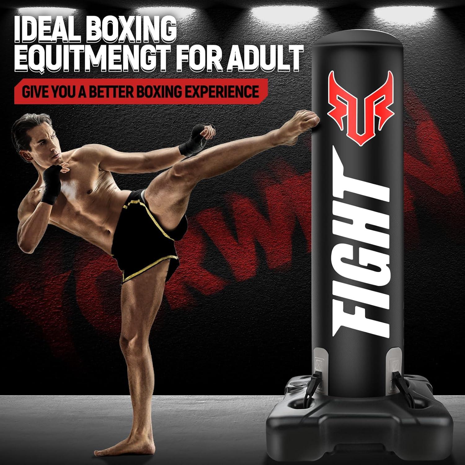 Saco de Boxeo Pesado YORWHIN 175 cm con Base y Guantes