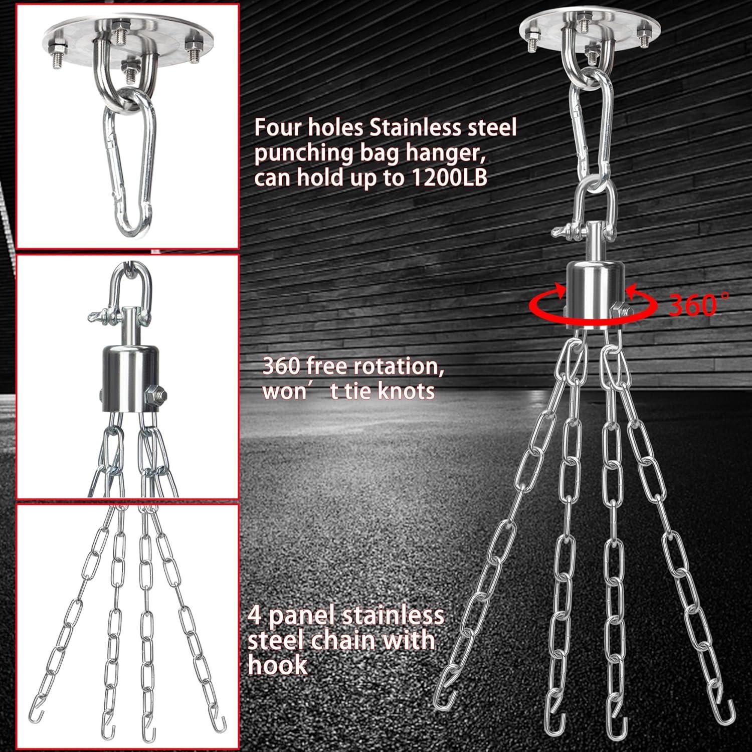 Bolsa de Boxeo Pesada Mamxwaga 4FT Lona para Kickboxing