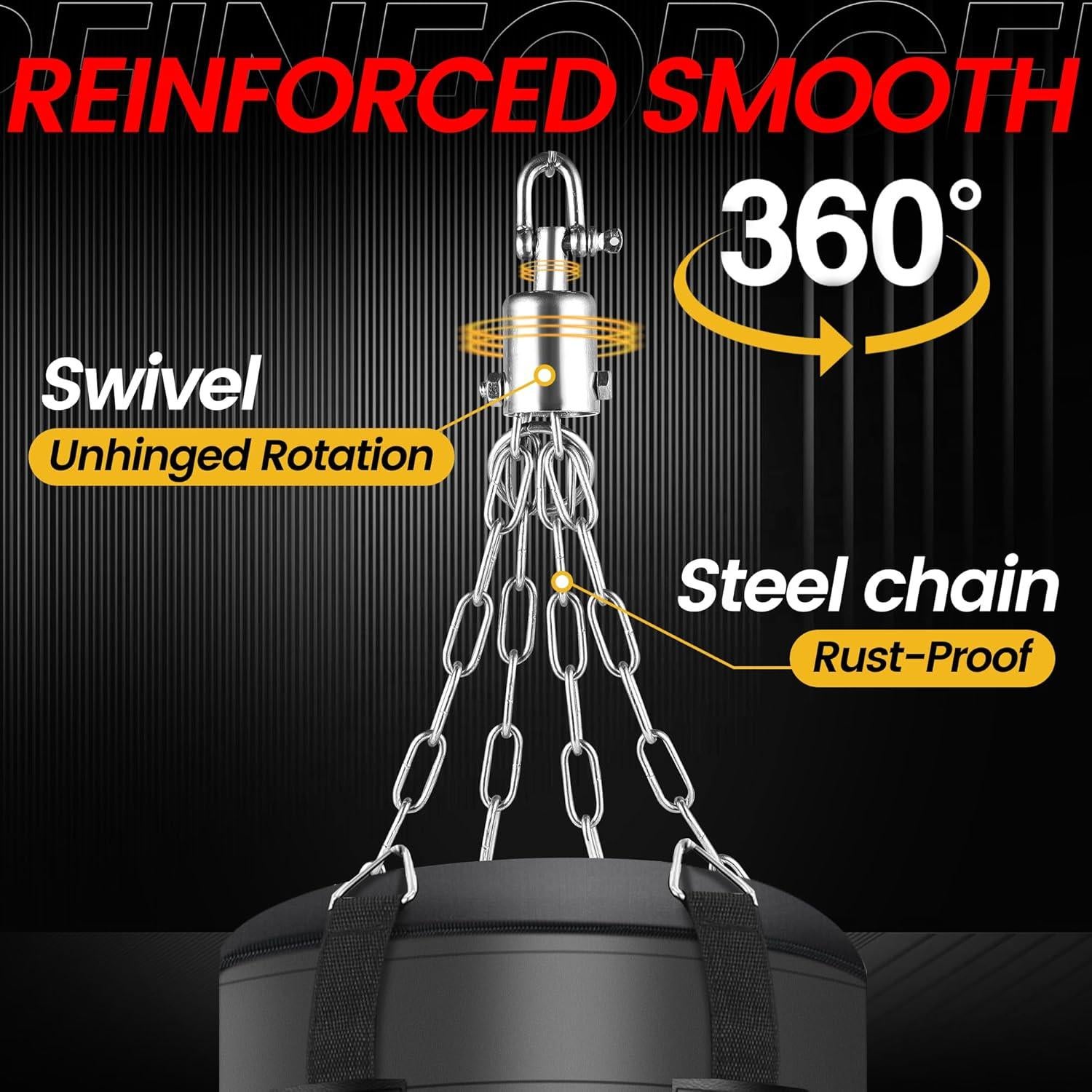 Bolsa de Boxeo Jealthk 4FT + Guantes 12OZ + Accesorios