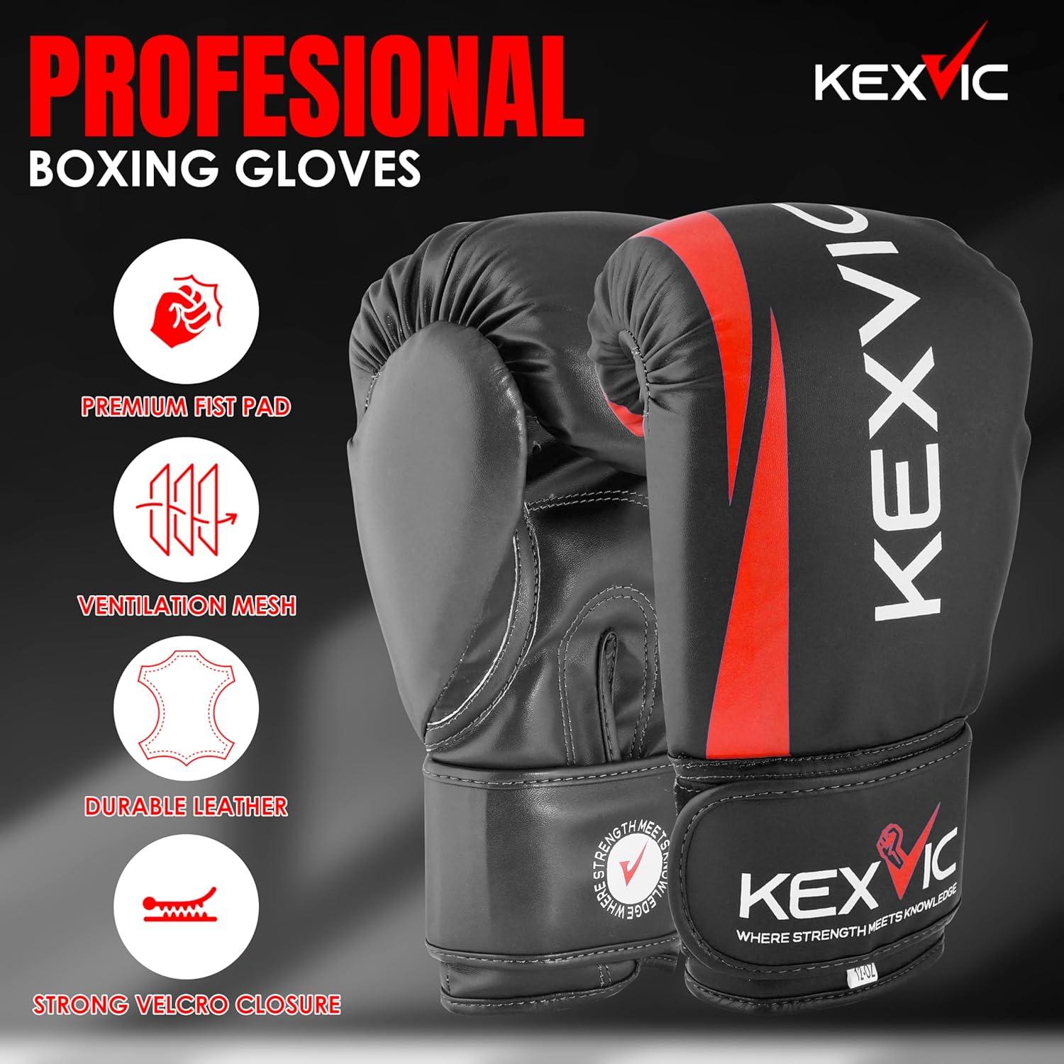 Saco de Boxeo KEXVIC 4FT + Guantes 12Oz + Accesorios