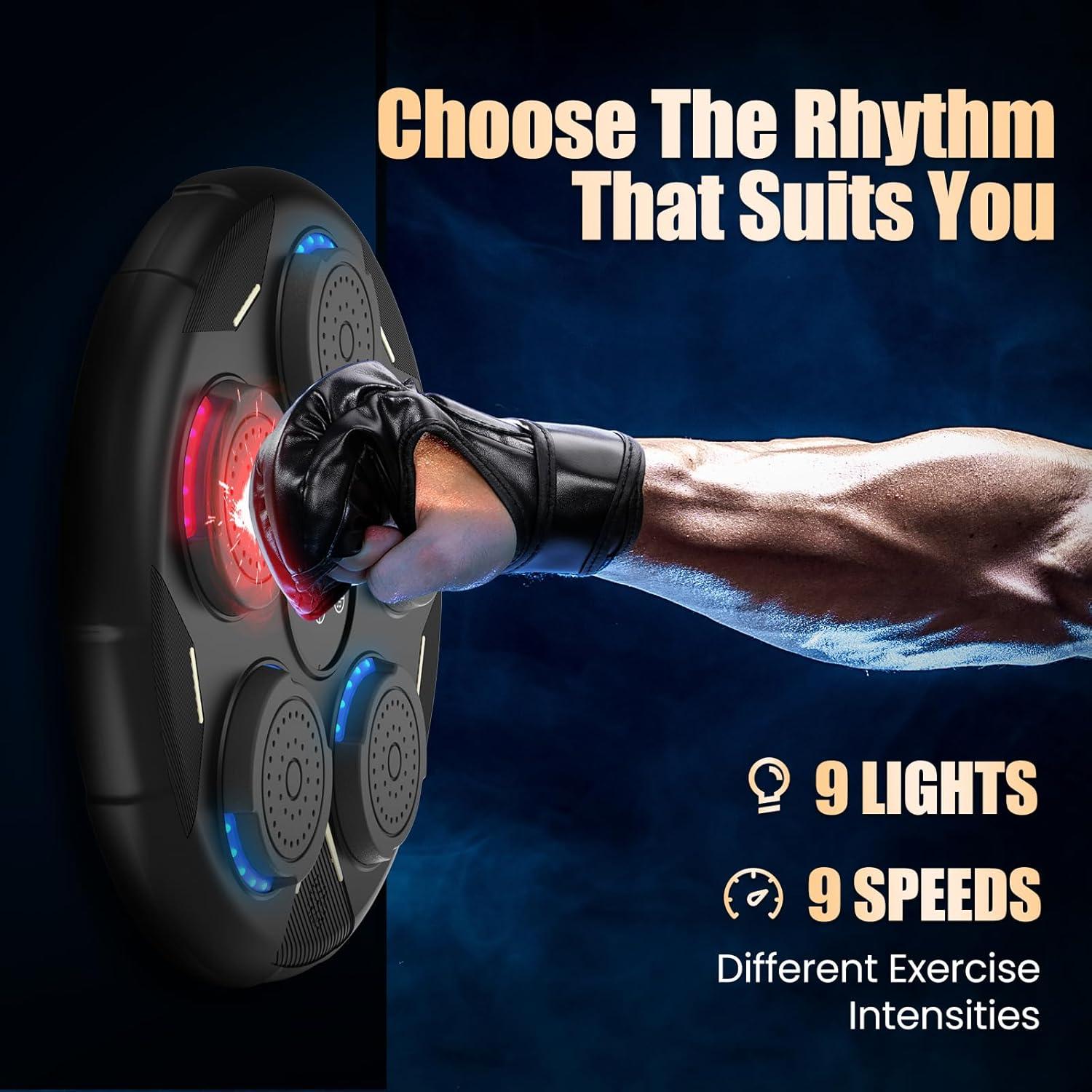 Máquina de Boxeo Musical Bewolk HJ-003 con Guantes Bluetooth