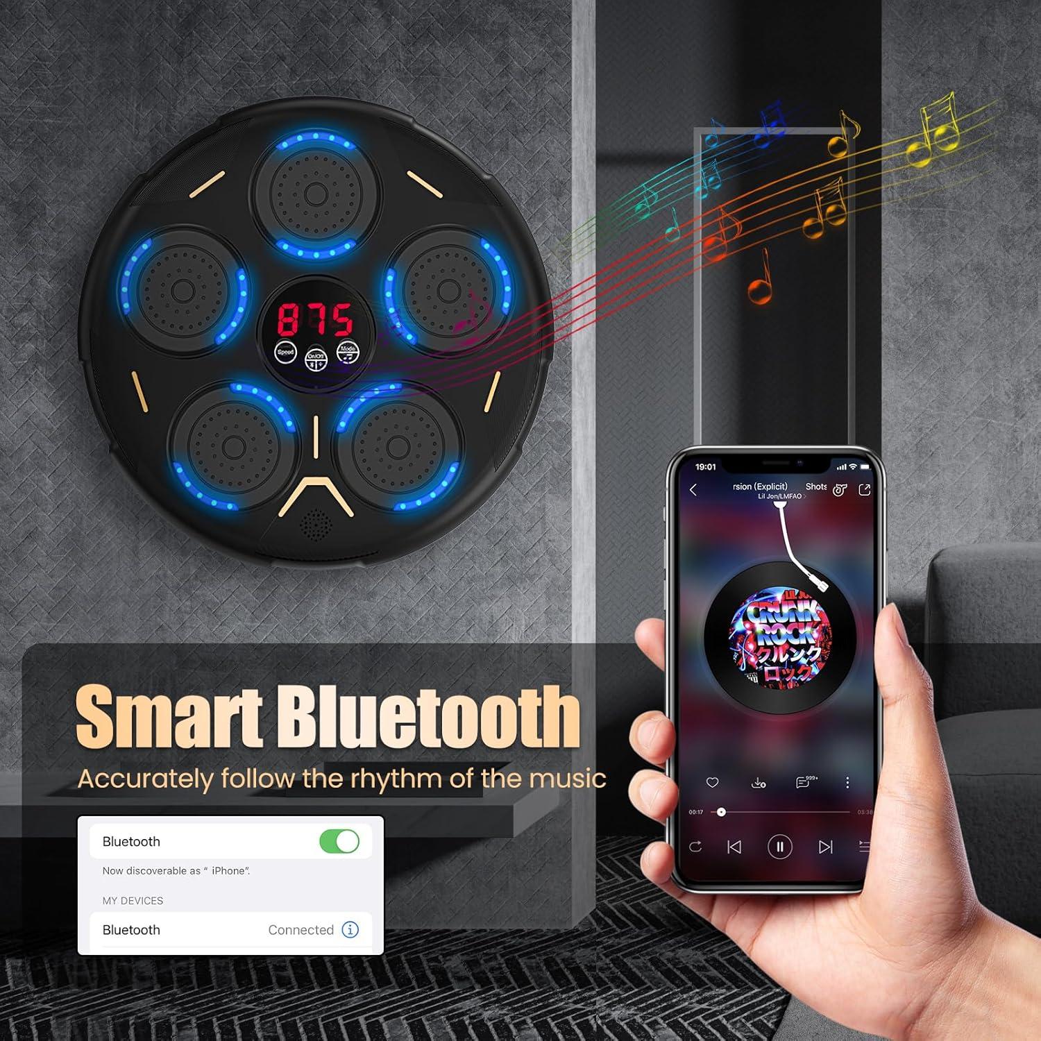 Máquina de Boxeo Musical Bewolk HJ-003 con Guantes Bluetooth