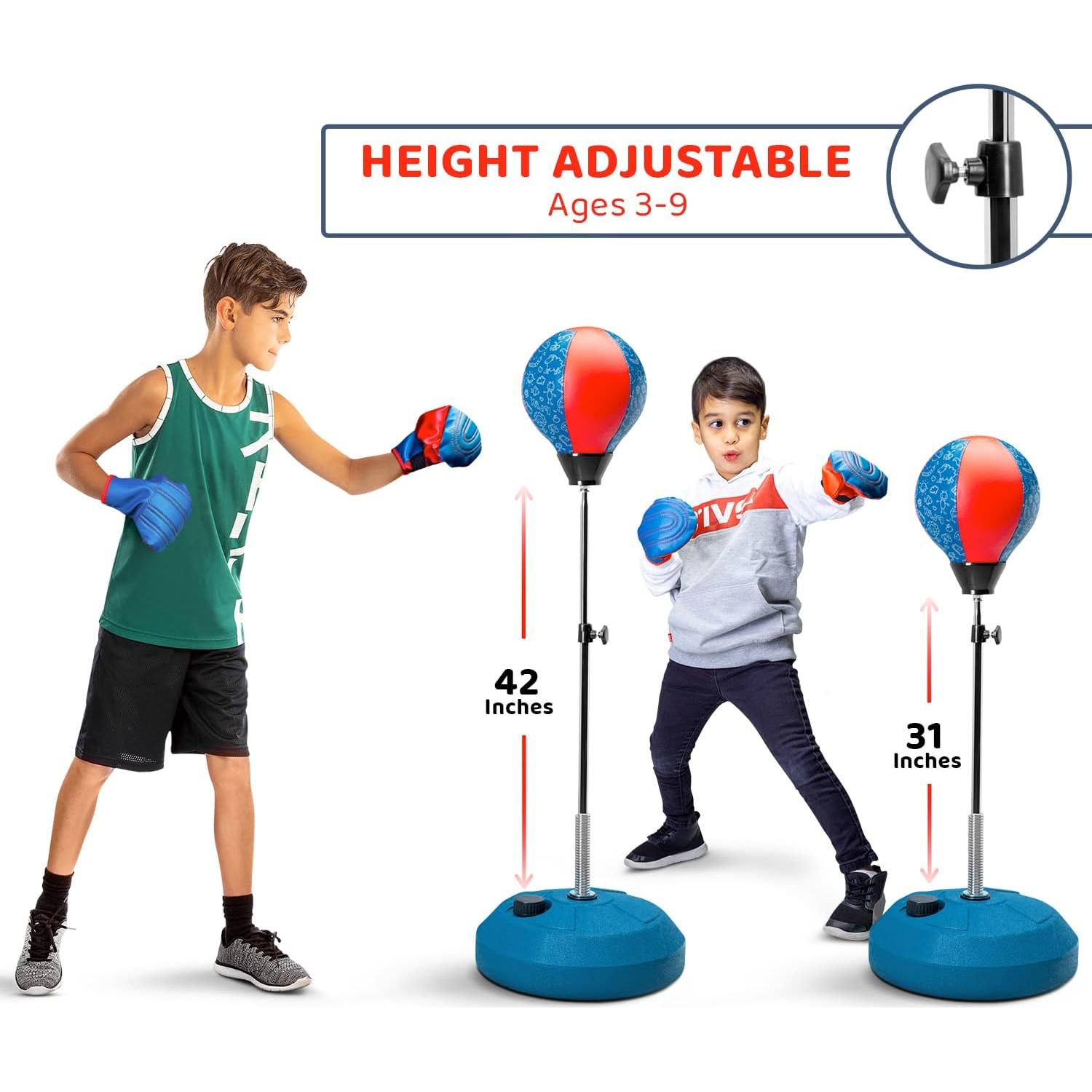 Saco de Boxeo Tech Tools para Niños con Guantes - Altura Ajustable