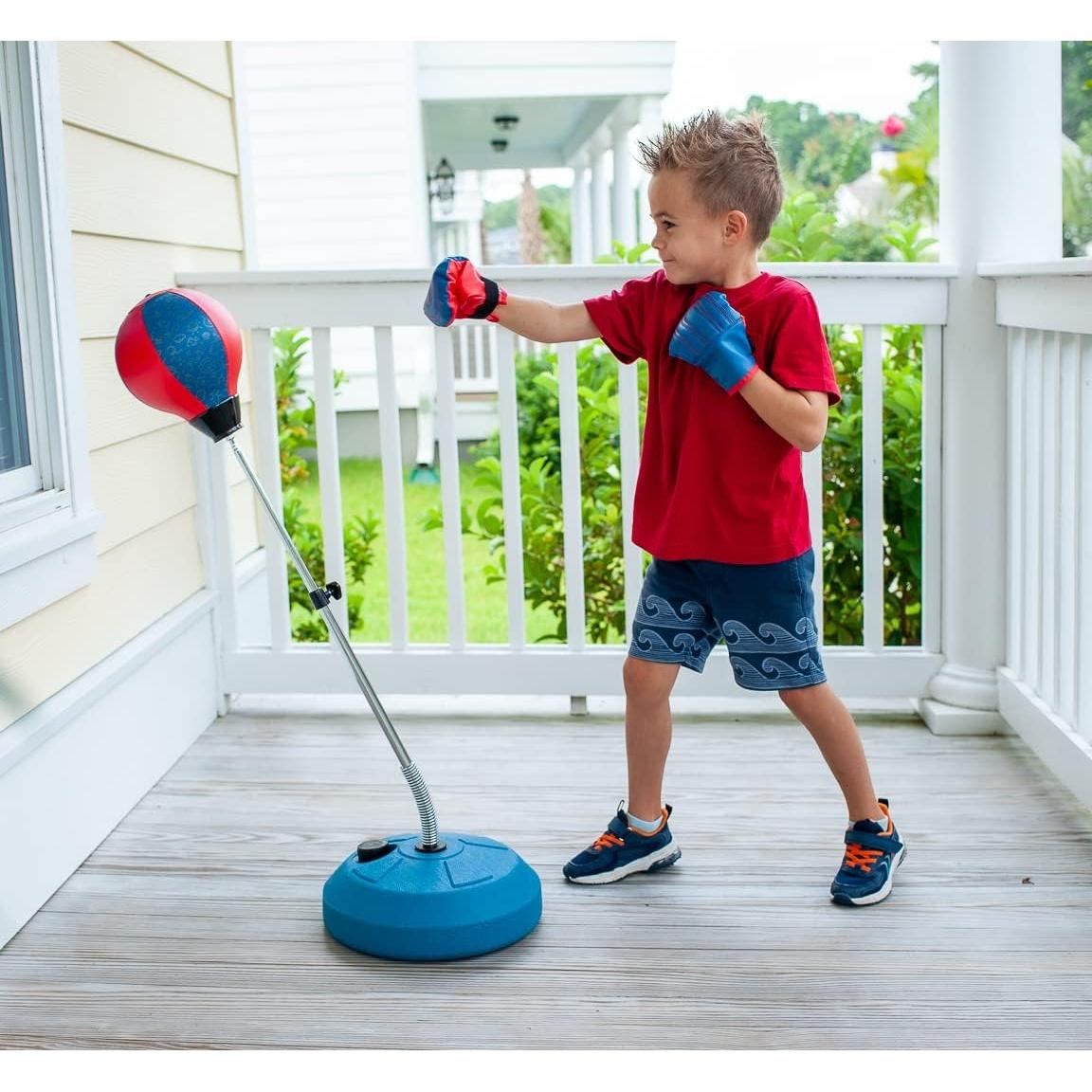 Saco de Boxeo Tech Tools para Niños con Guantes - Altura Ajustable