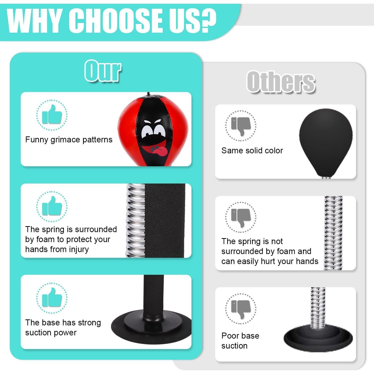 Bolsa de Golpes de Escritorio BOXOB con Ventosa - Alivio de Estrés