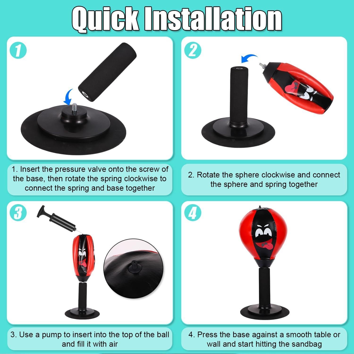 Bolsa de Golpes de Escritorio BOXOB con Ventosa - Alivio de Estrés