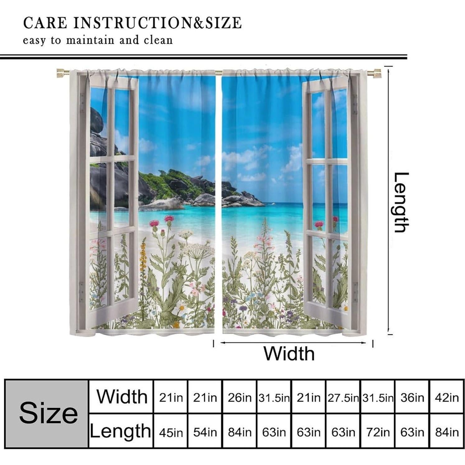 Cortinas Blackout AAVEUP 66x213 cm Playa Art Deco