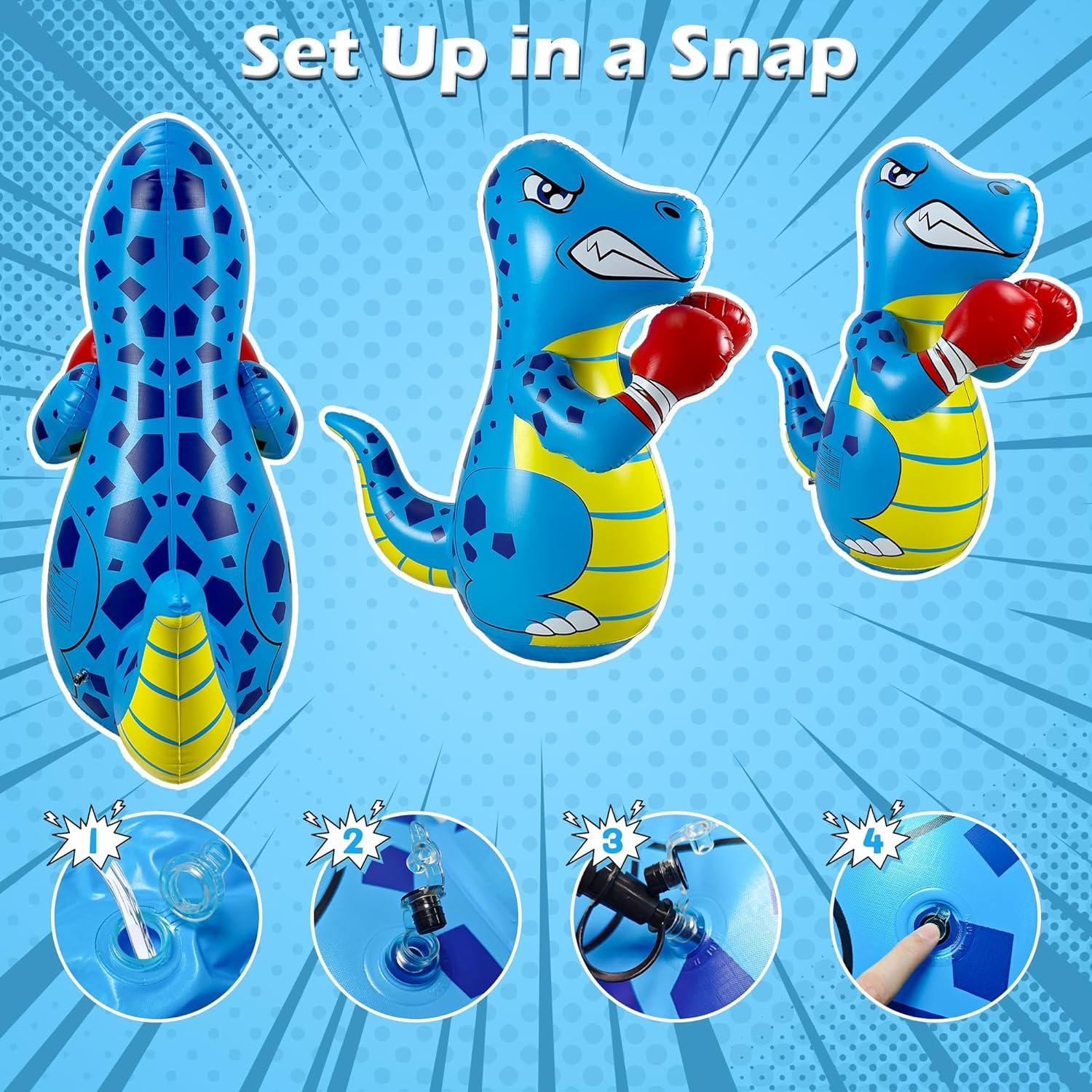 Saco de Boxeo Inflable Dinosaurio FloVogue 119 cm para Niños