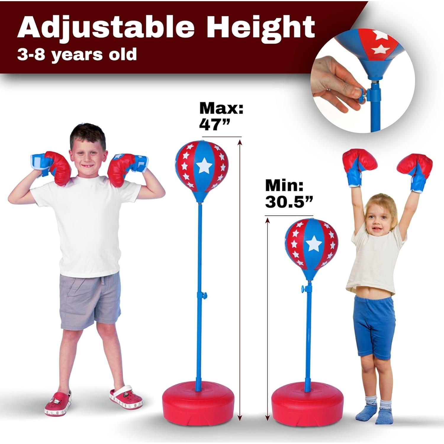 Saco de Boxeo Klevly Super Puncher Ajustable para Niños 3-8 Años