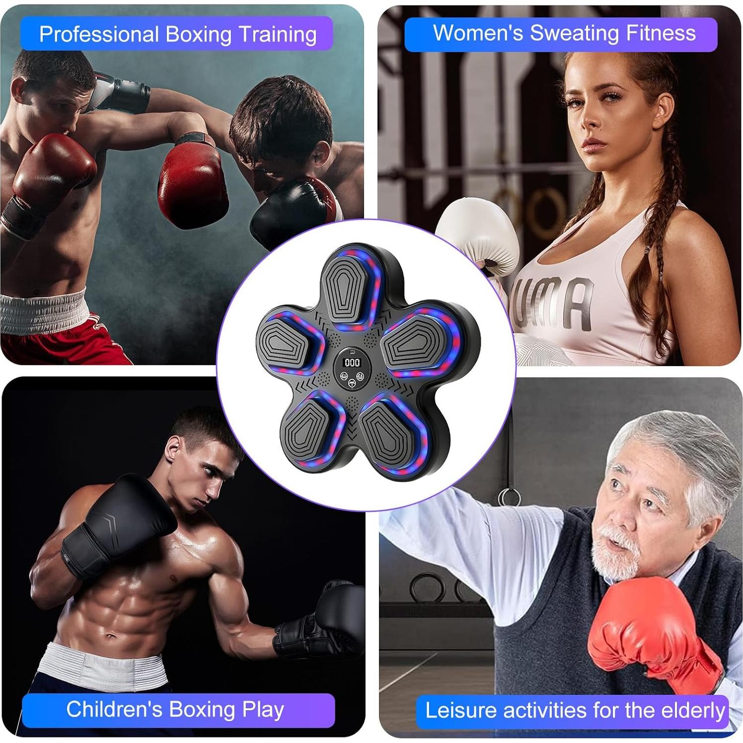 Máquina de Boxeo Musical ALSO GO 2025, 5 Objetivos, Bluetooth