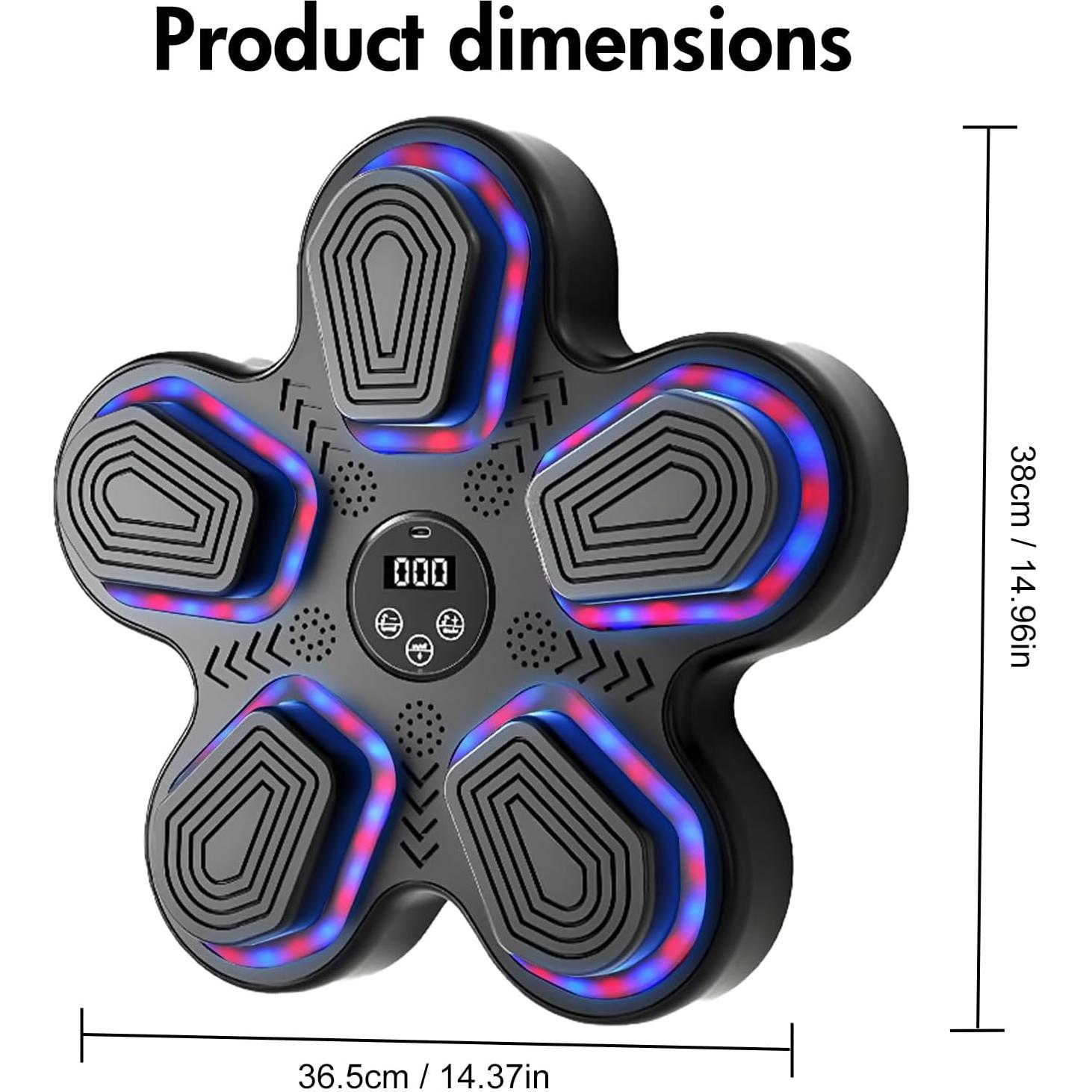 Máquina de Boxeo Musical ALSO GO 2025, 5 Objetivos, Bluetooth