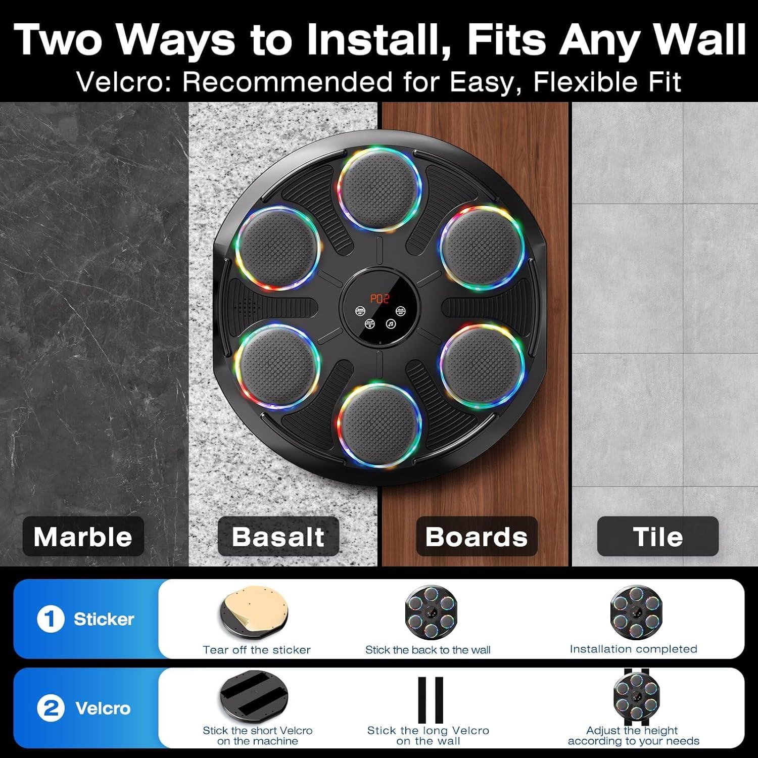 Máquina de Boxeo Musical WLSINJL 3320 con Guantes y Bluetooth